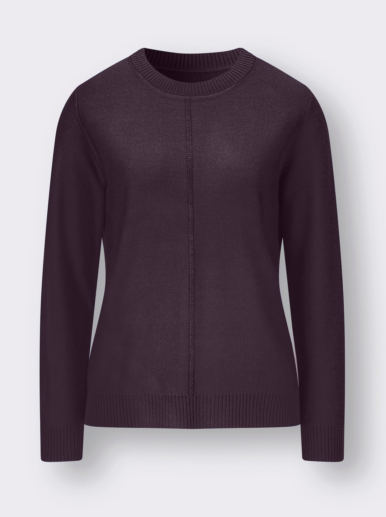 Langarm-Pullover - aubergine