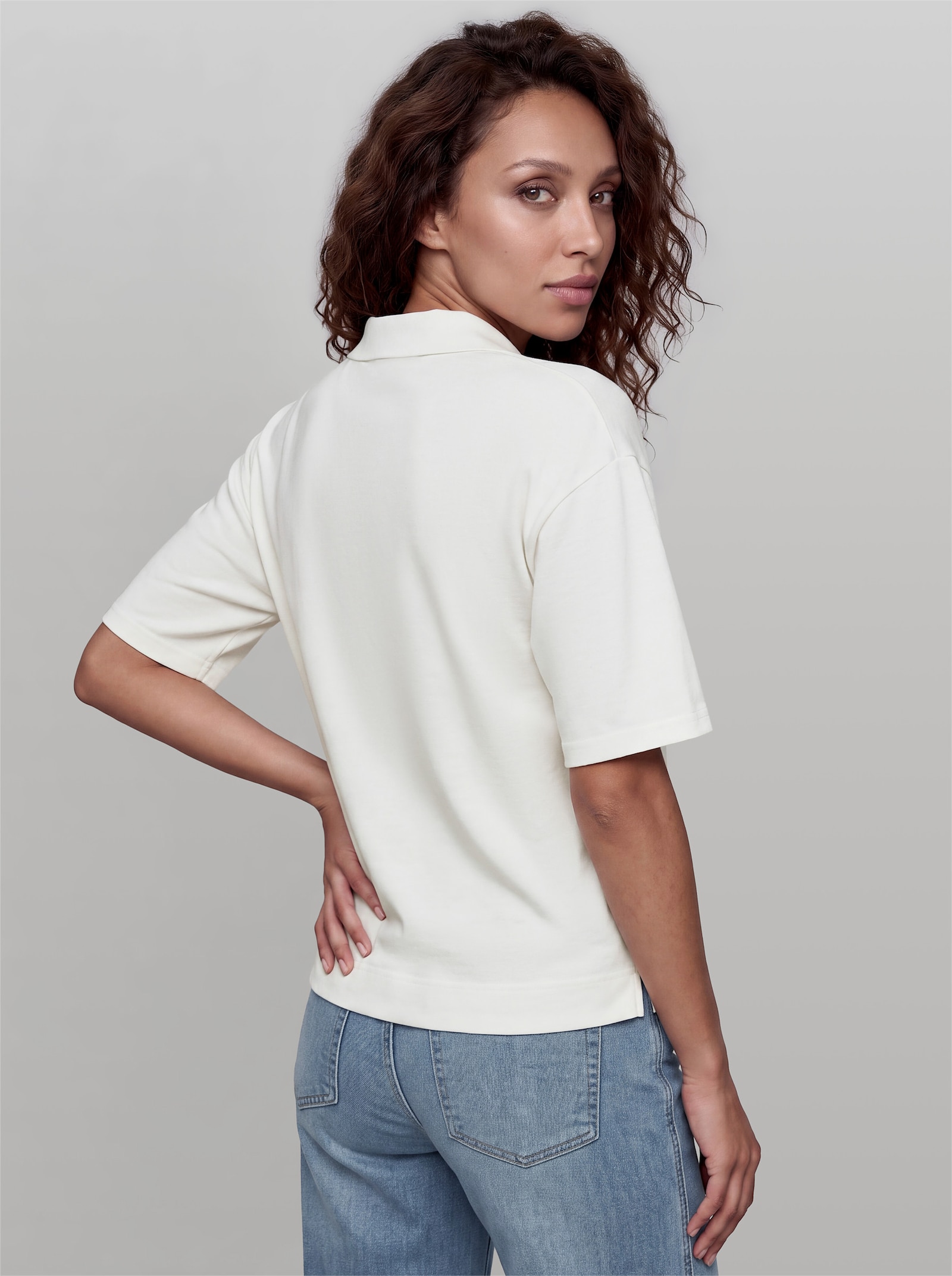 heine Blusenshirt mit Kragen - ecru