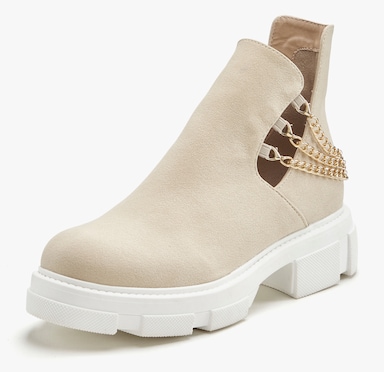 LASCANA bottines Chelsea - beige-blanc