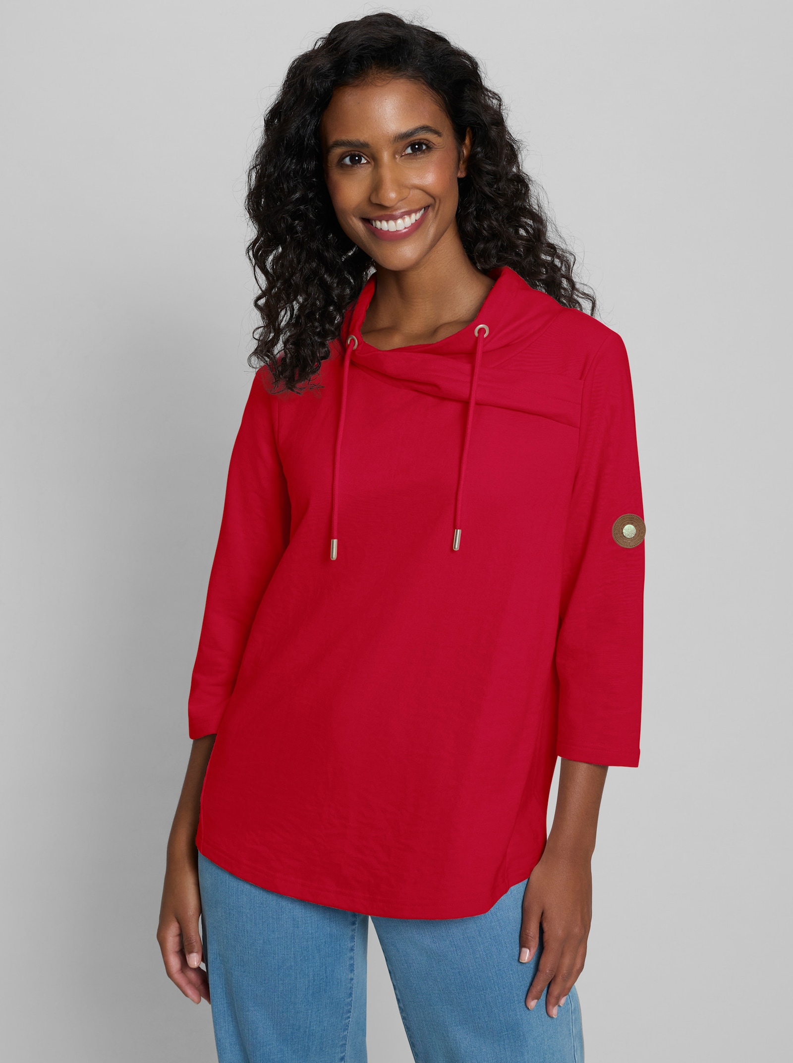 heine Sweatshirt mit Stehkragen - erdbeere