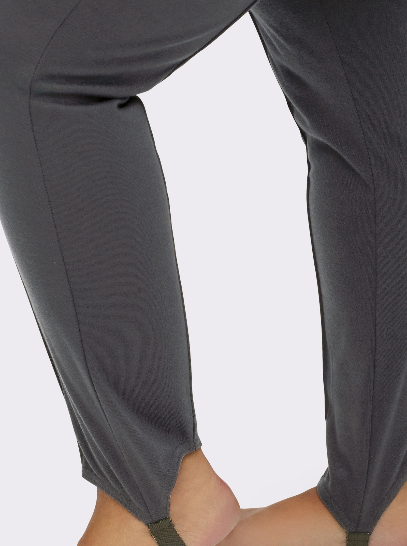 Bügelfaltenhose mit Steg - grau