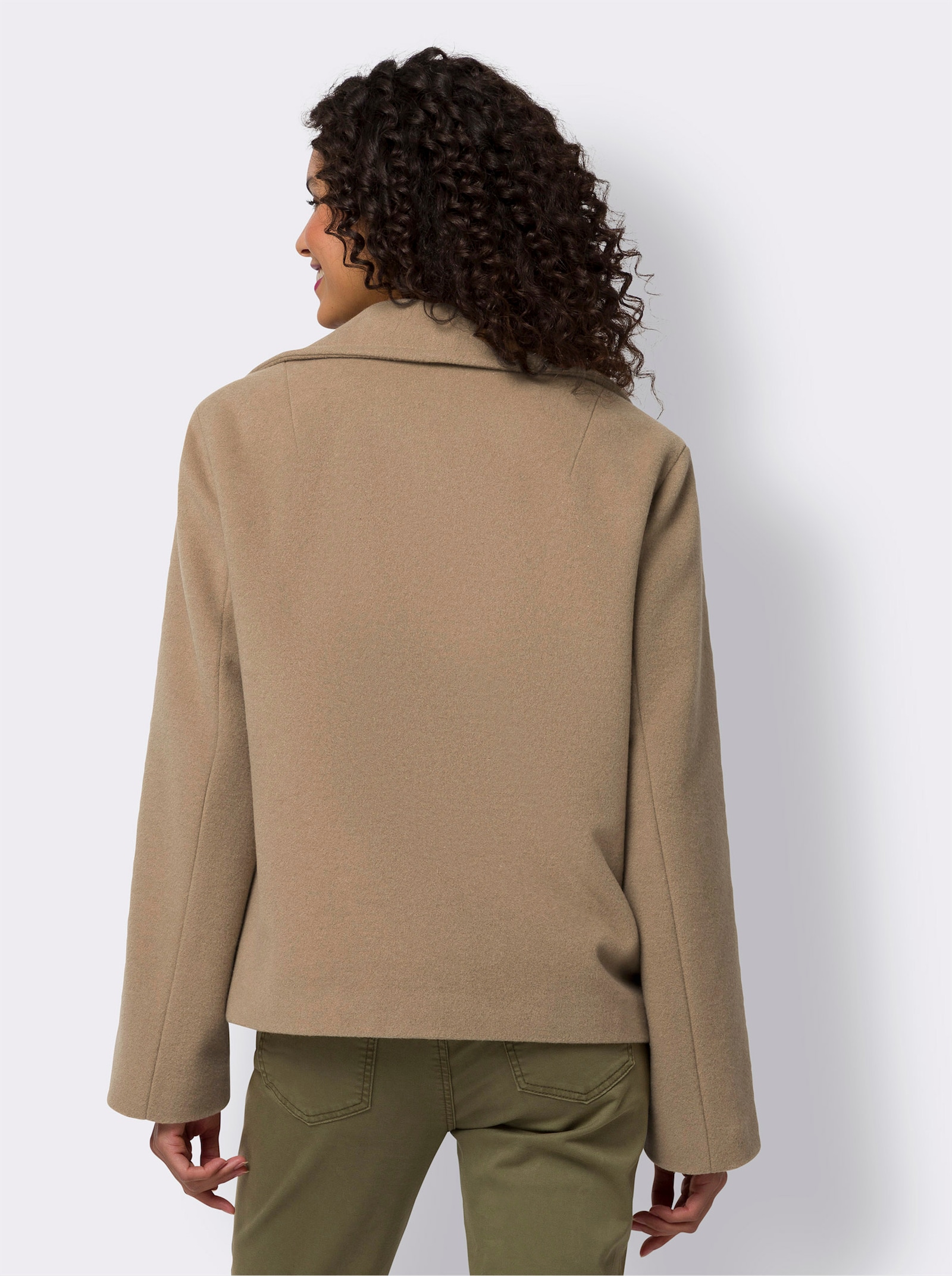 heine Wolljacke in weiter Form - camel