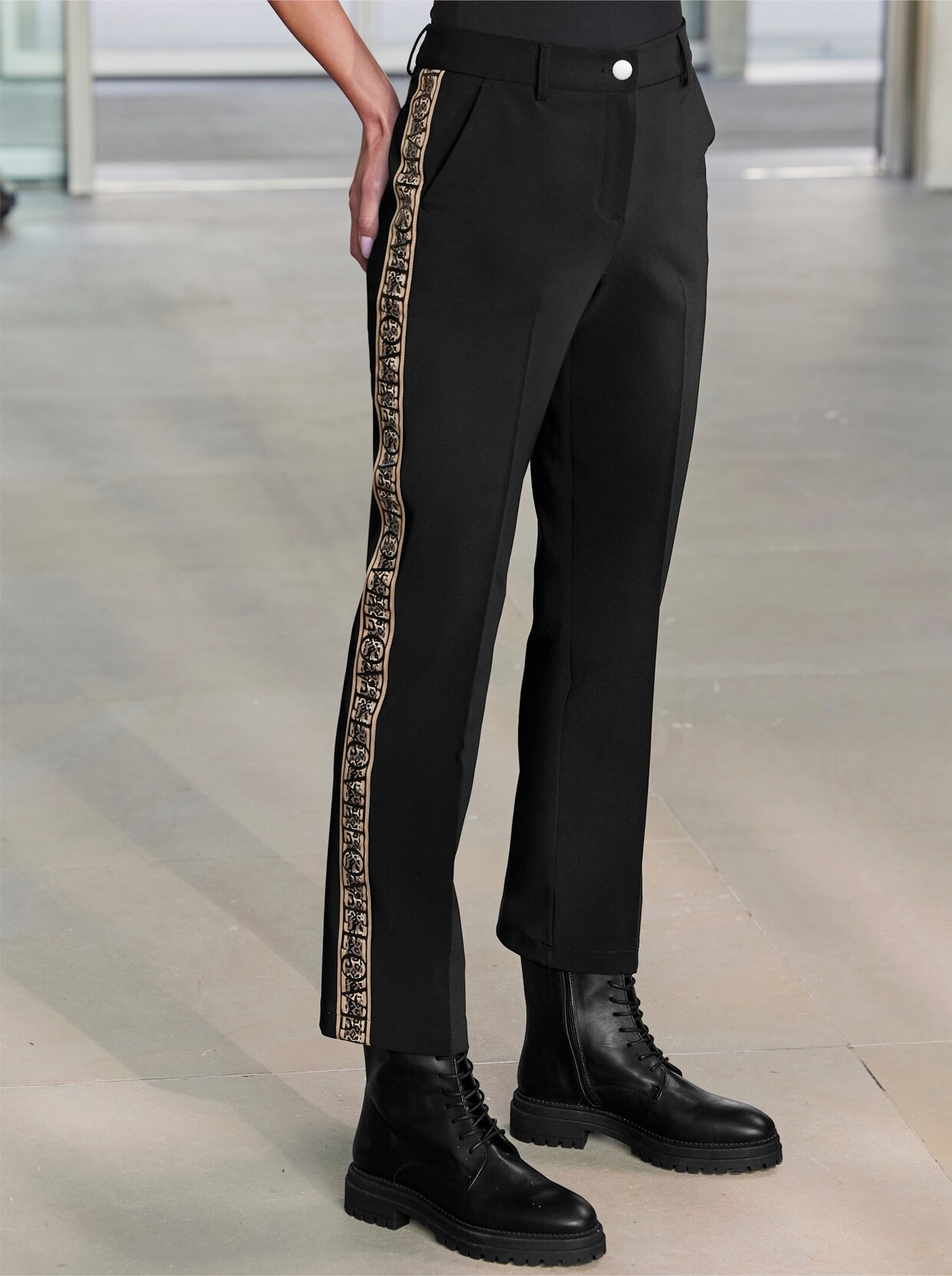 heine Bügelfaltenhose - schwarz