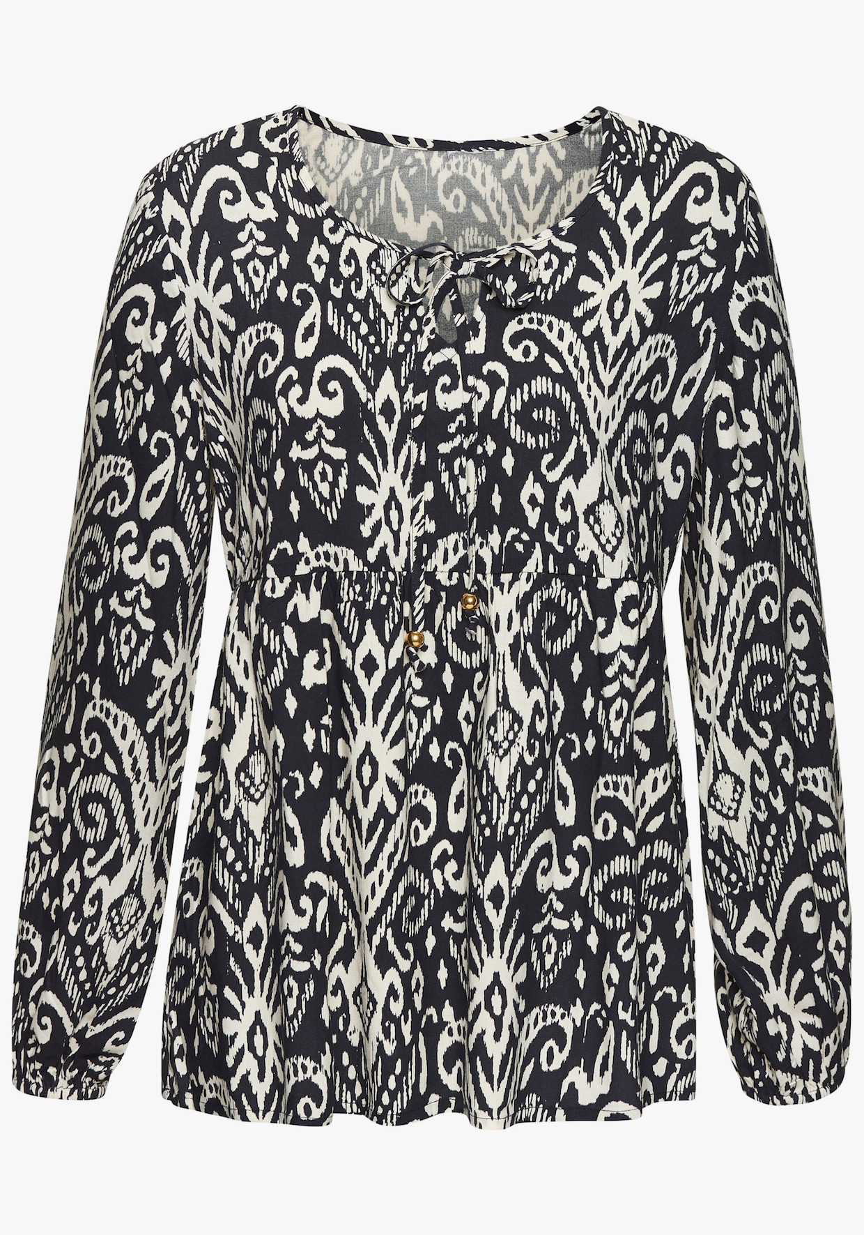 Vivance Blouse met lange mouwen - marine/beige bedrukt