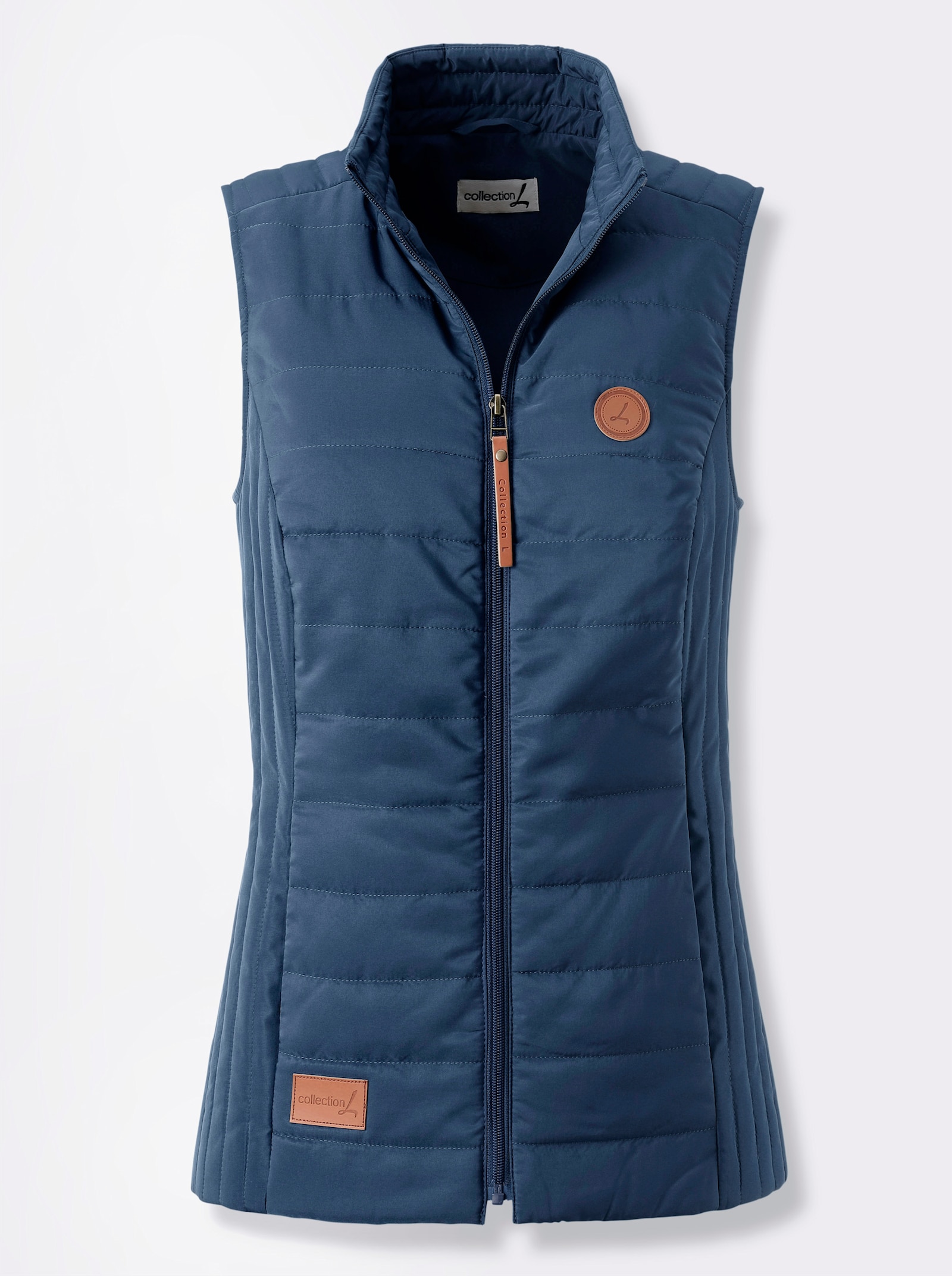 Licht gewatteerde bodywarmer - donkerblauw