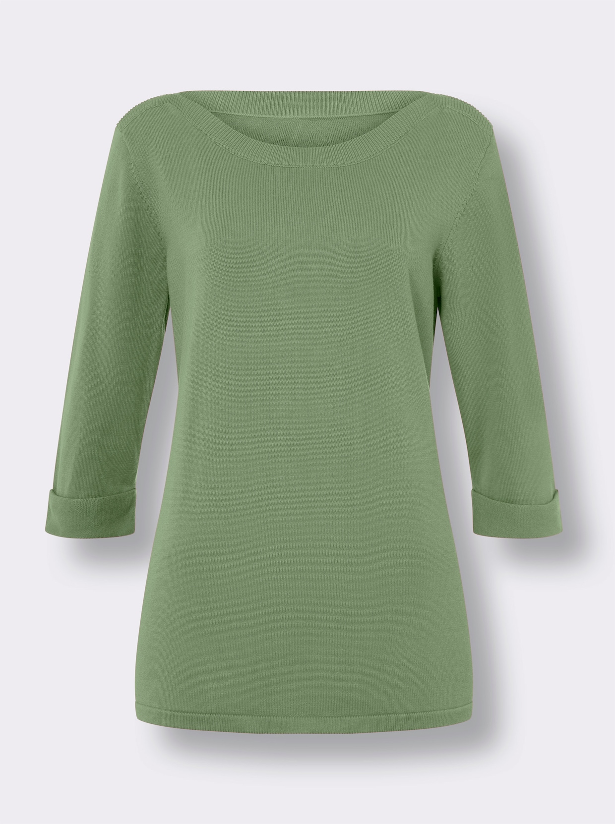 Pullover met 3/4-mouwen - eucalyptus