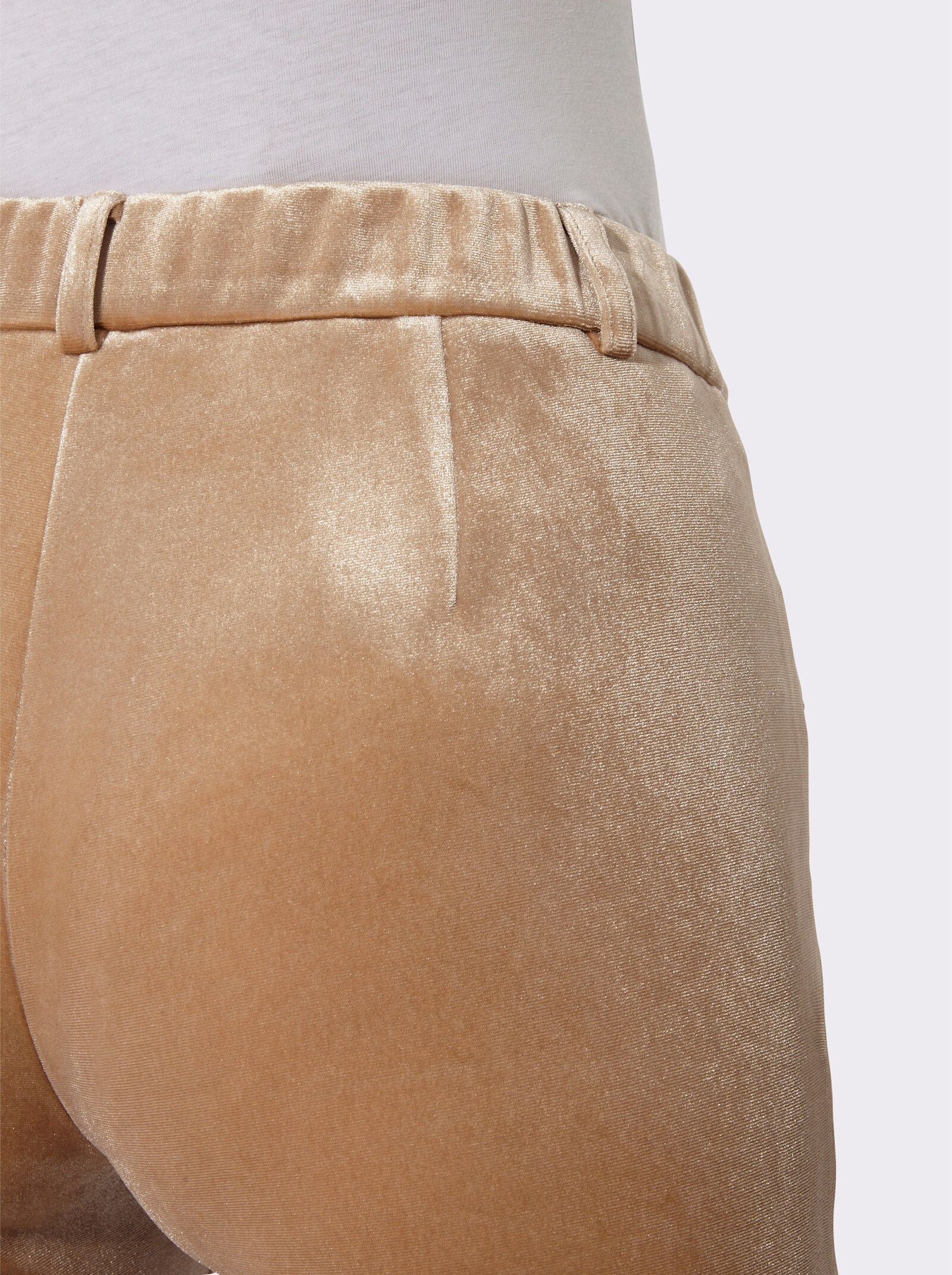 Samthose in weicher Qualität - camel