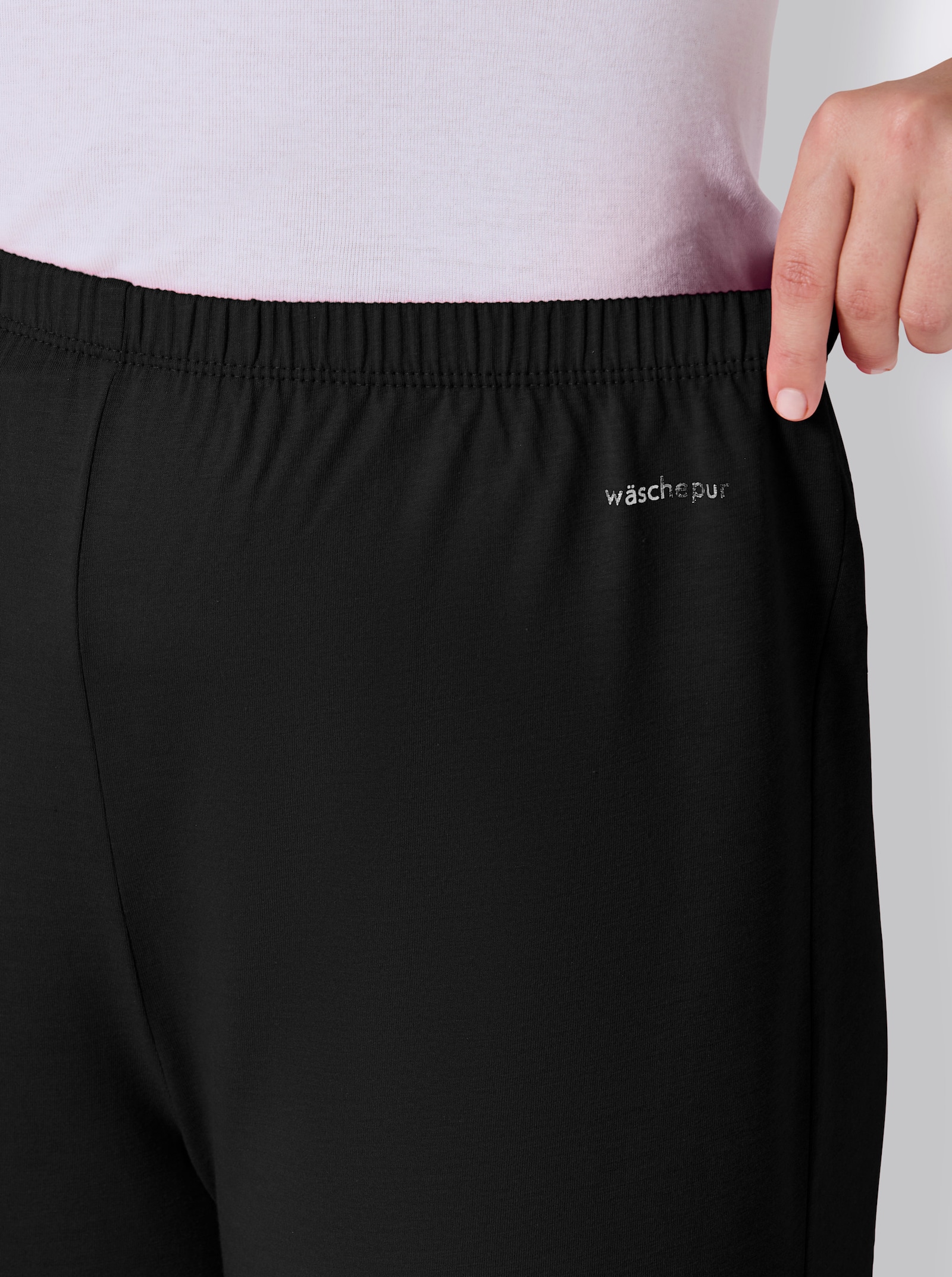 wäschepur 7/8-Hose in weiter Form - schwarz