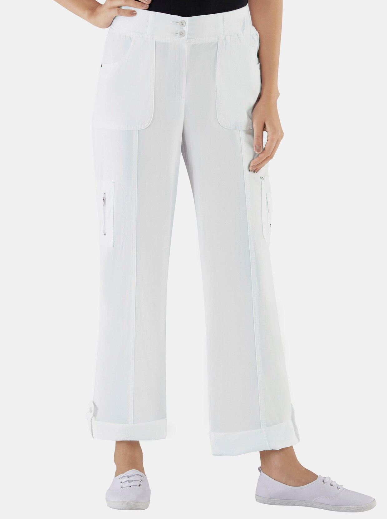 Pantalon cargo - blanc