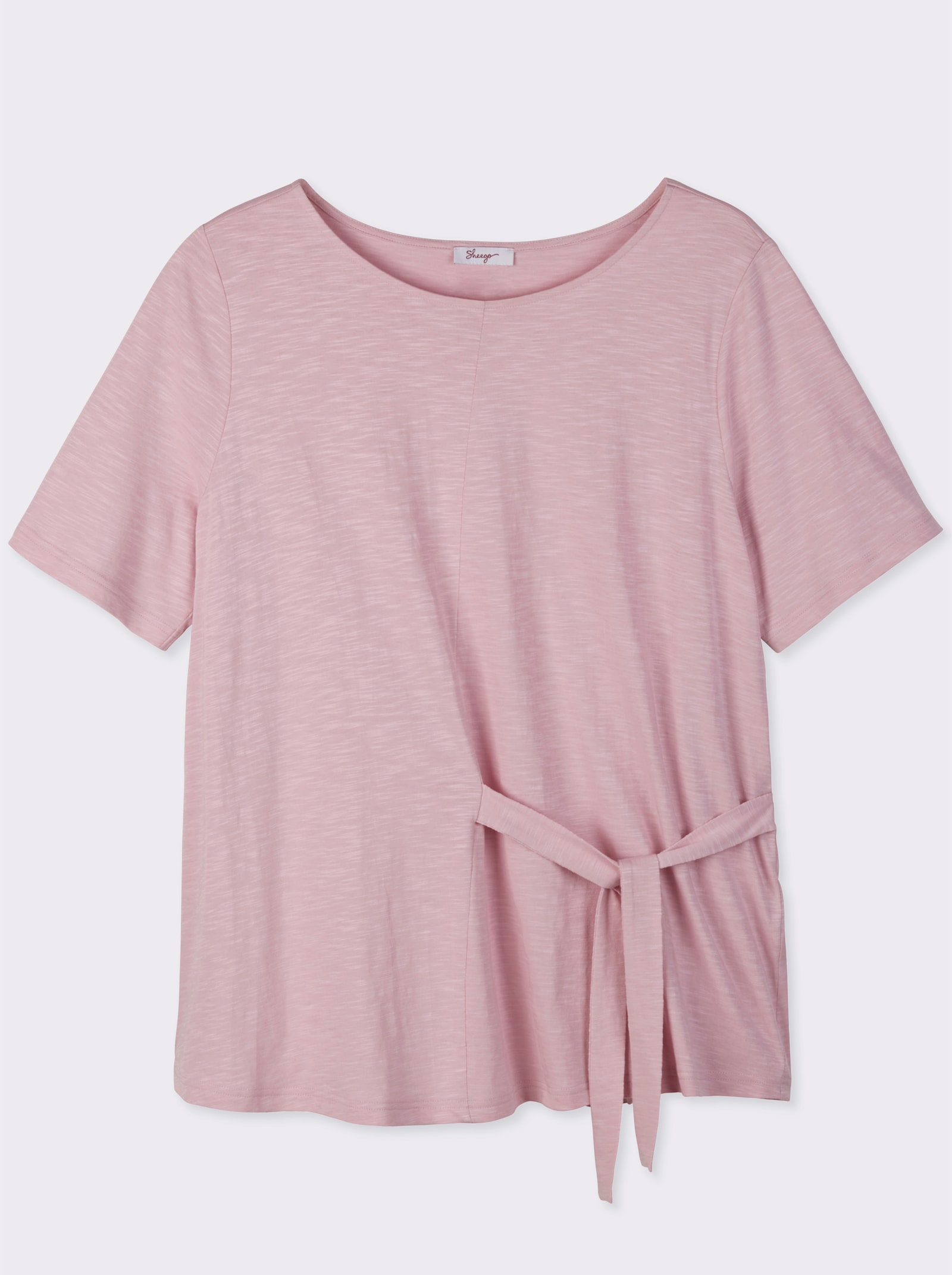 sheego Shirt met bindceinturen - roze