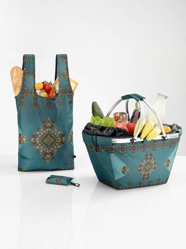 Einkaufskorb + Einkaufstasche - petrol