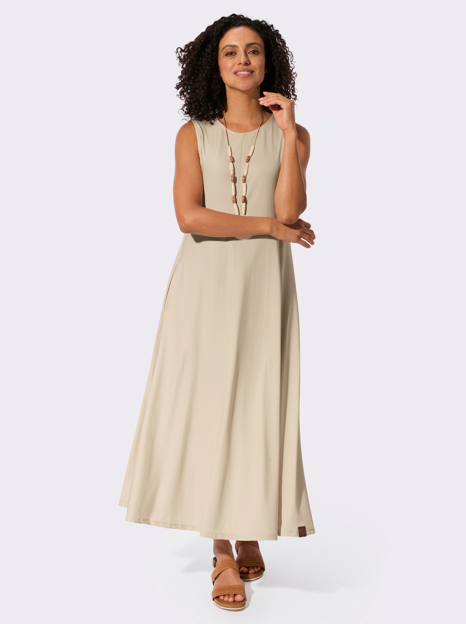 Sommerkleid in Bahnenform - sand