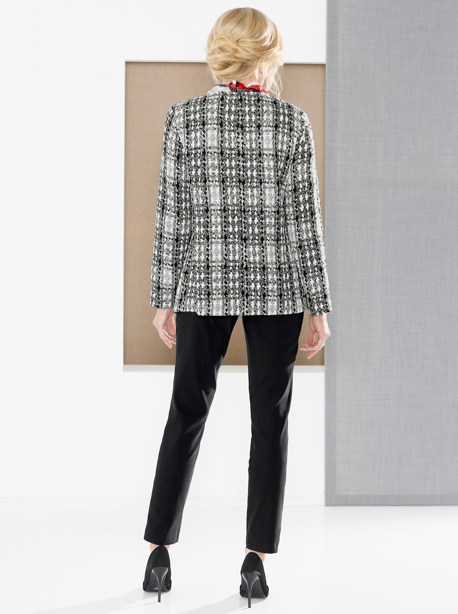 Bengalinhose mit Zierreißverschlüssen - schwarz