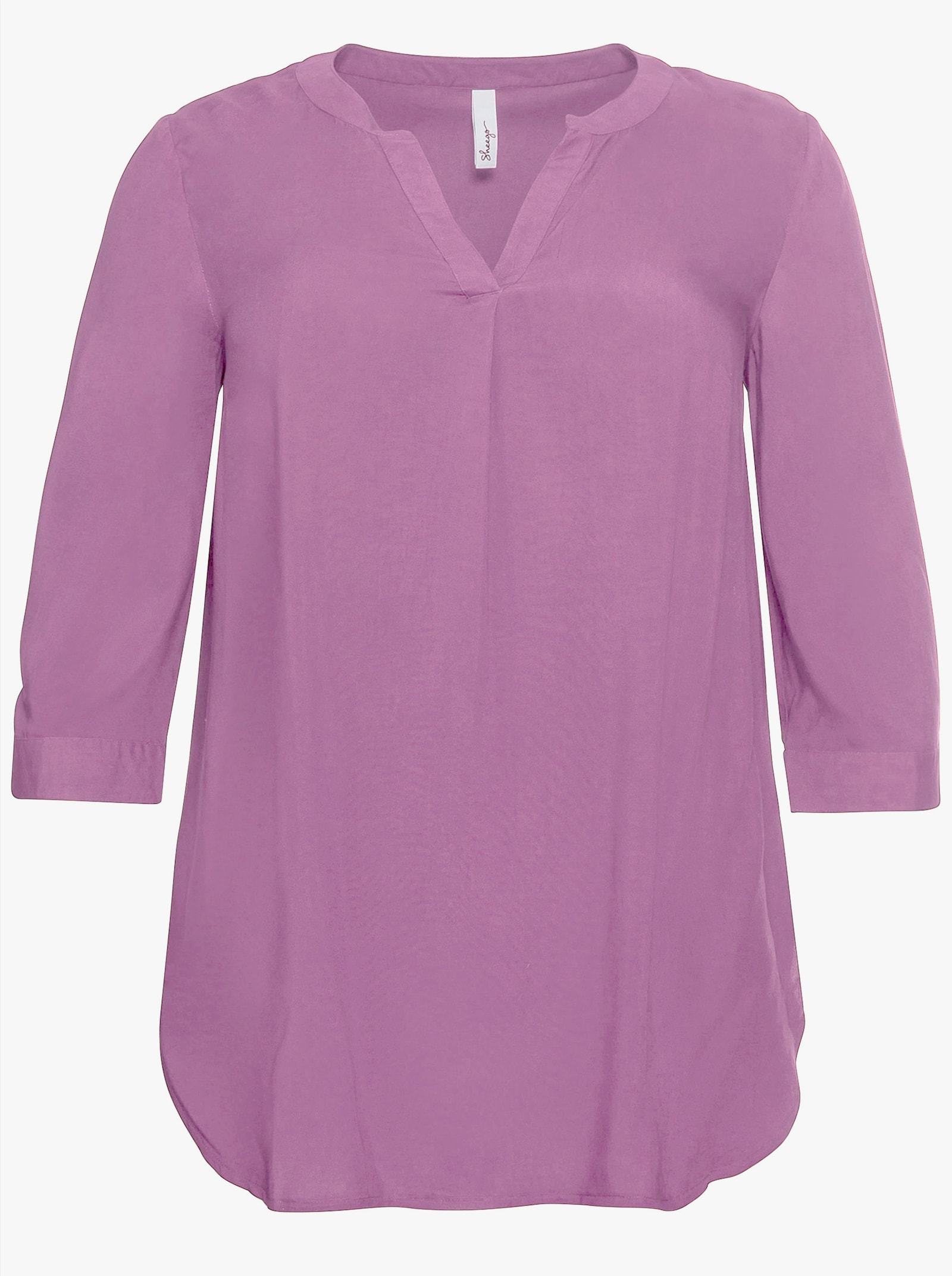 sheego Tuniek met decoratieve plooi - orchidee