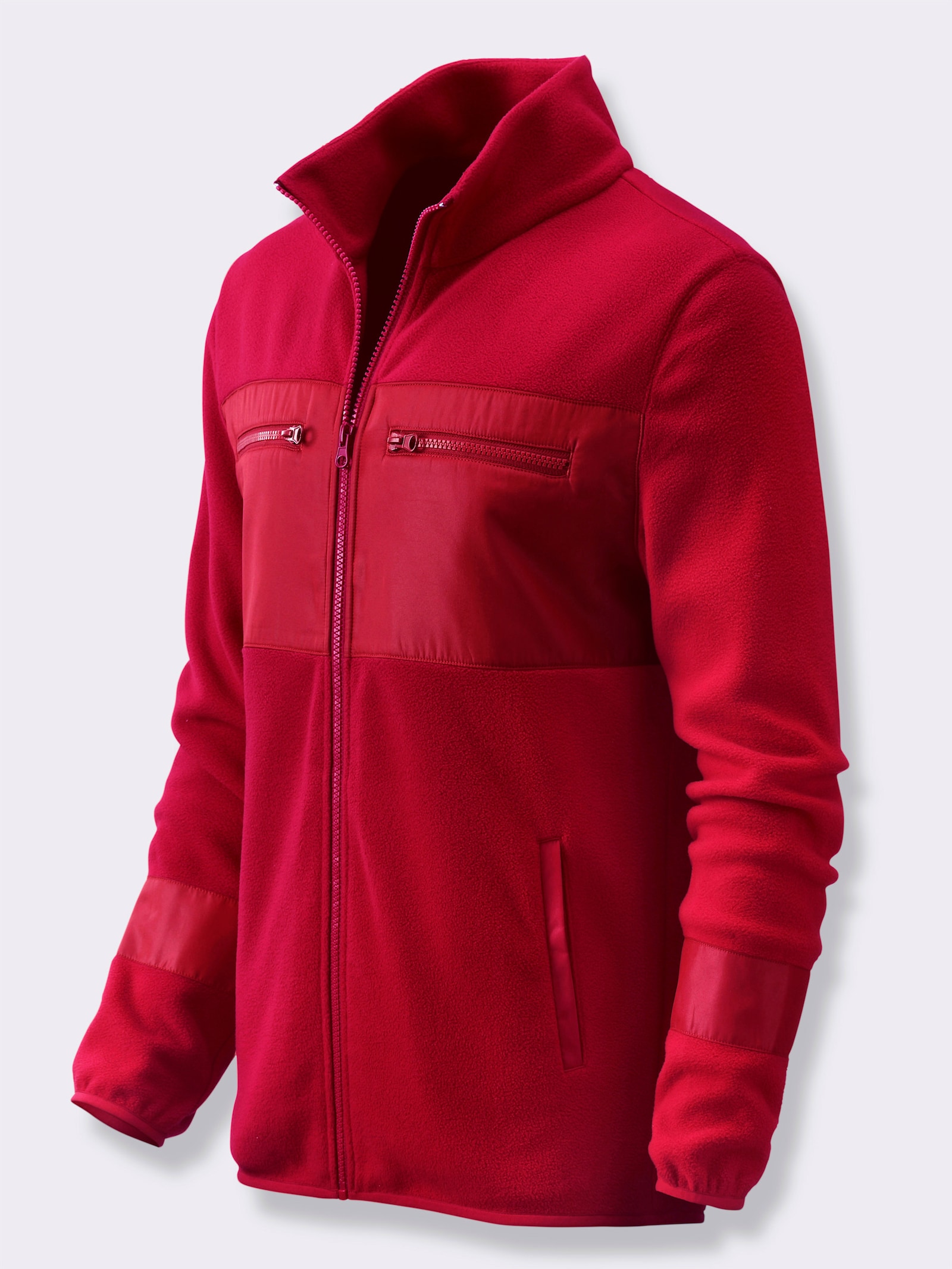 Marco Donati Fleecejack met 4 zakken - rood