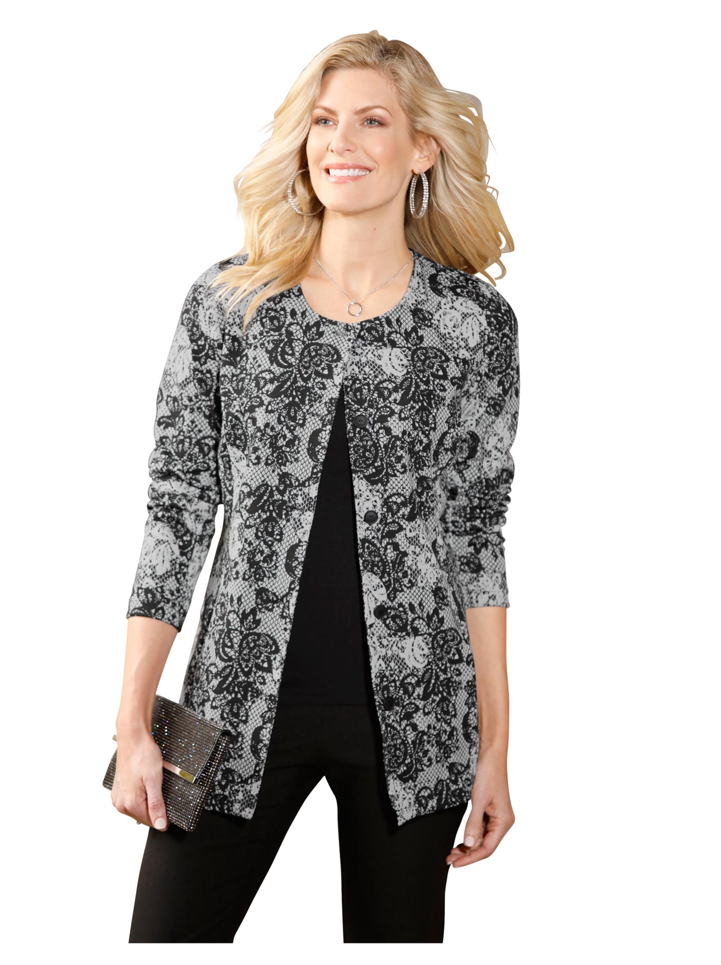 Blazer - schwarz-gemustert