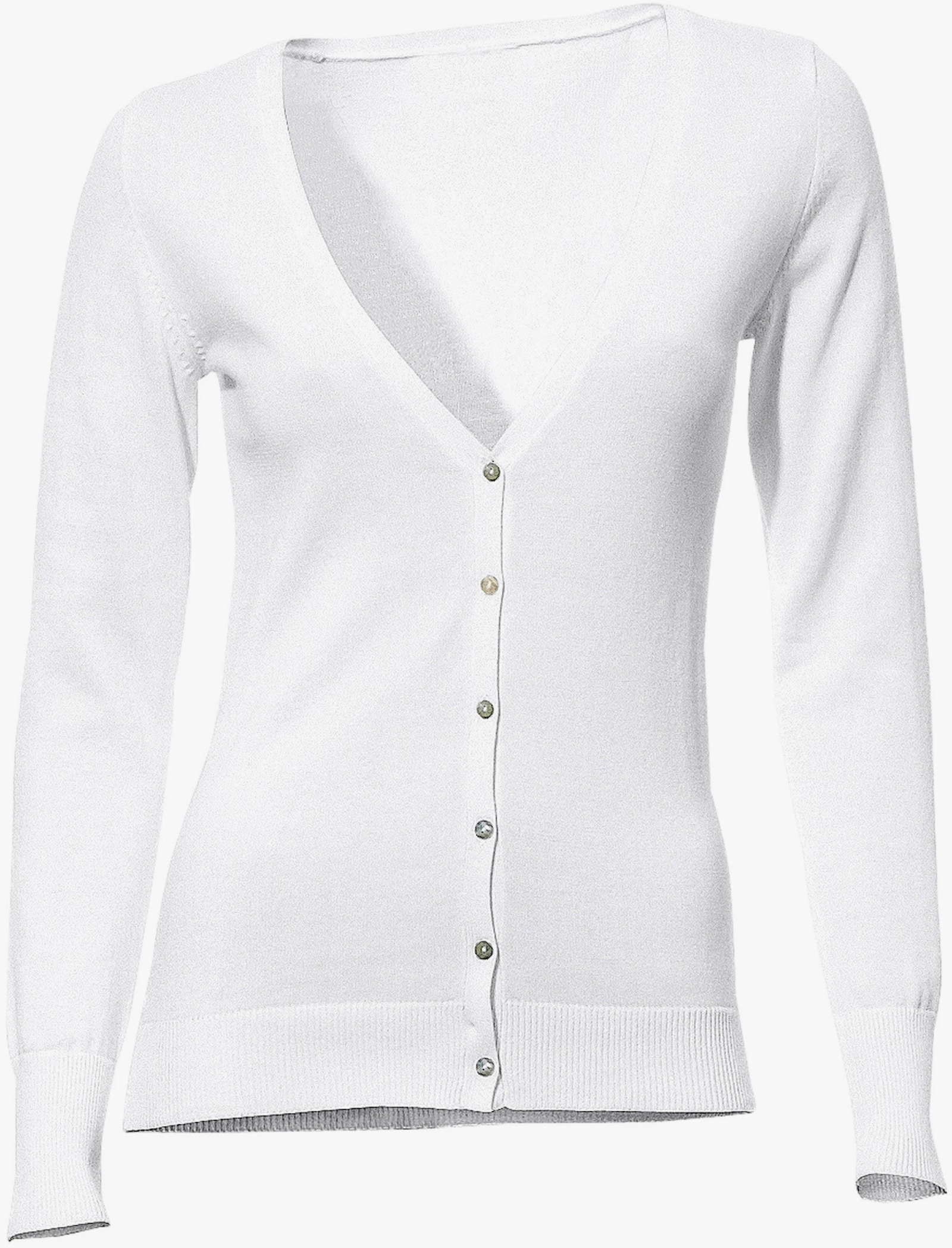 heine Feinstrickjacke im Cardigan-Style - weiß