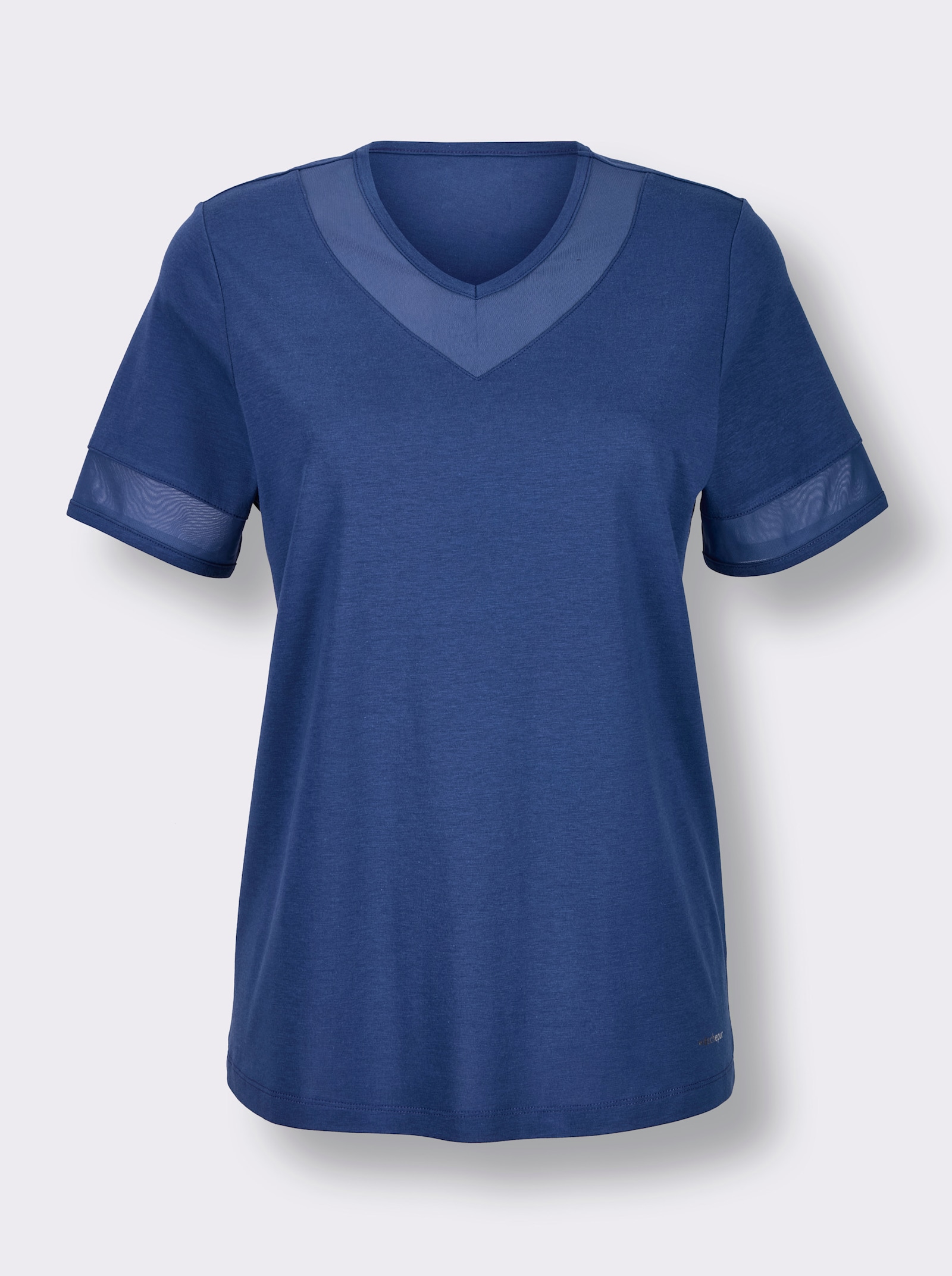 wäschepur Schlafanzugshirt mit V-Ausschnitt - royalblau
