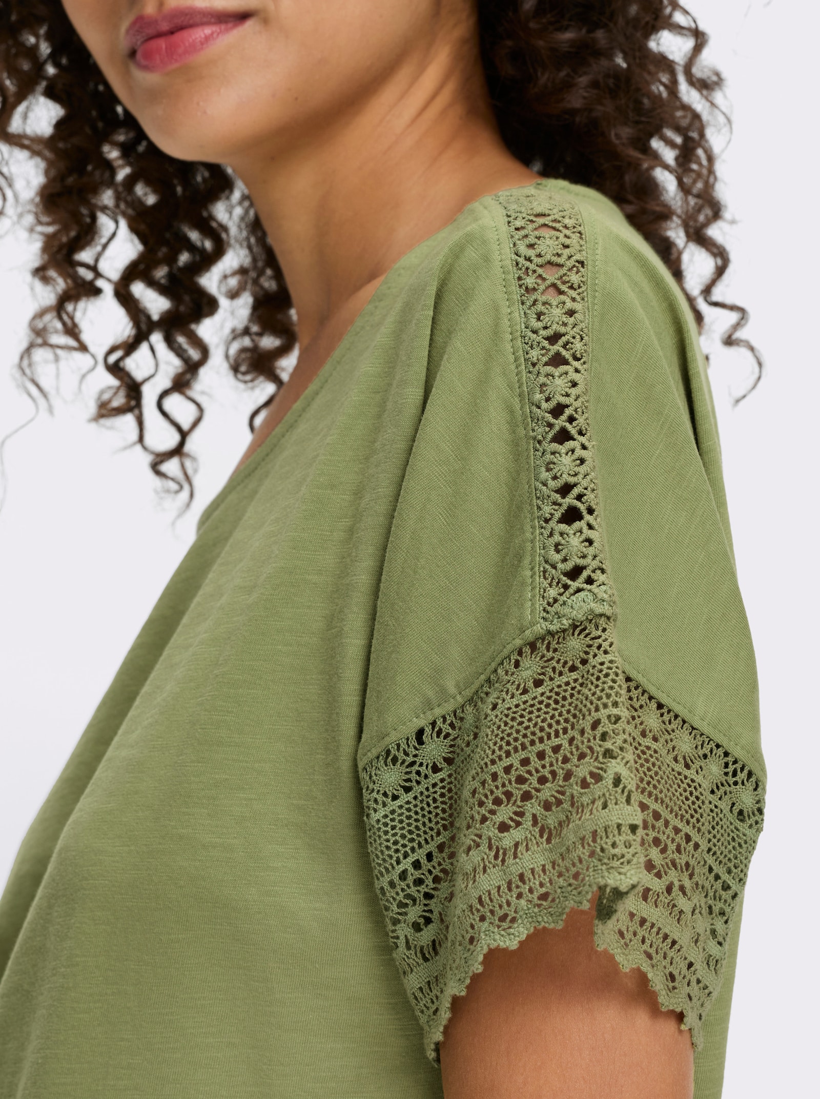 heine Kurzarmshirt aus Flammgarn - schilf