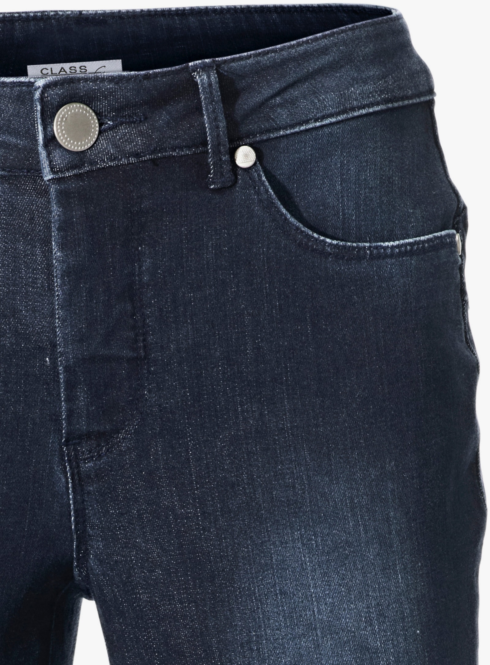 heine Bootcut jeans met 'buik weg'-effect - dark denim