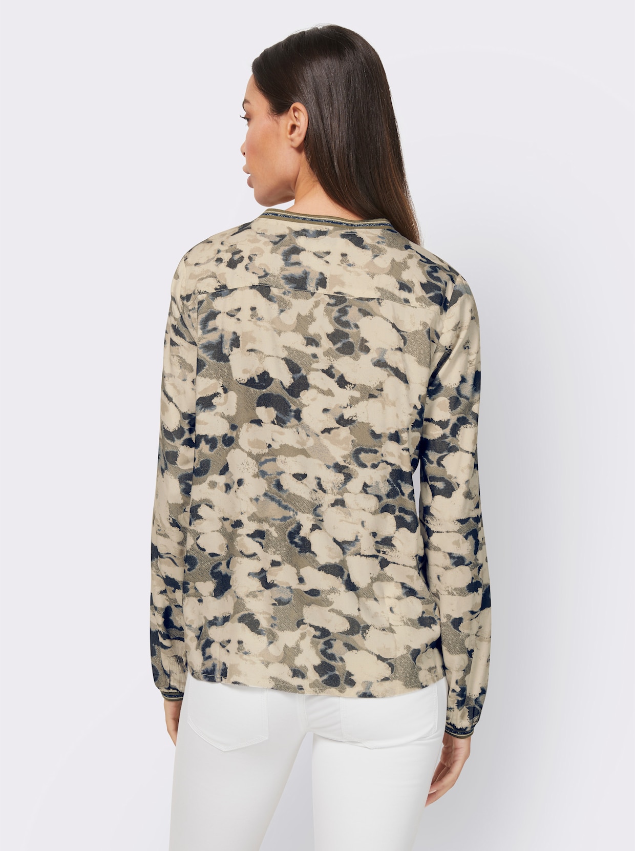 heine Blouse met print - kaki/champagne bedrukt