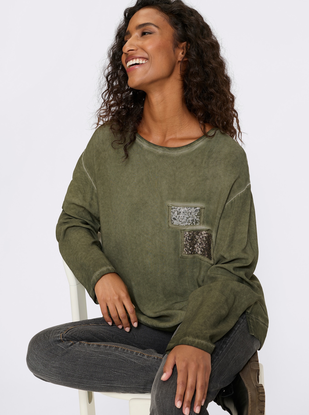 heine Langarmbluse - khaki