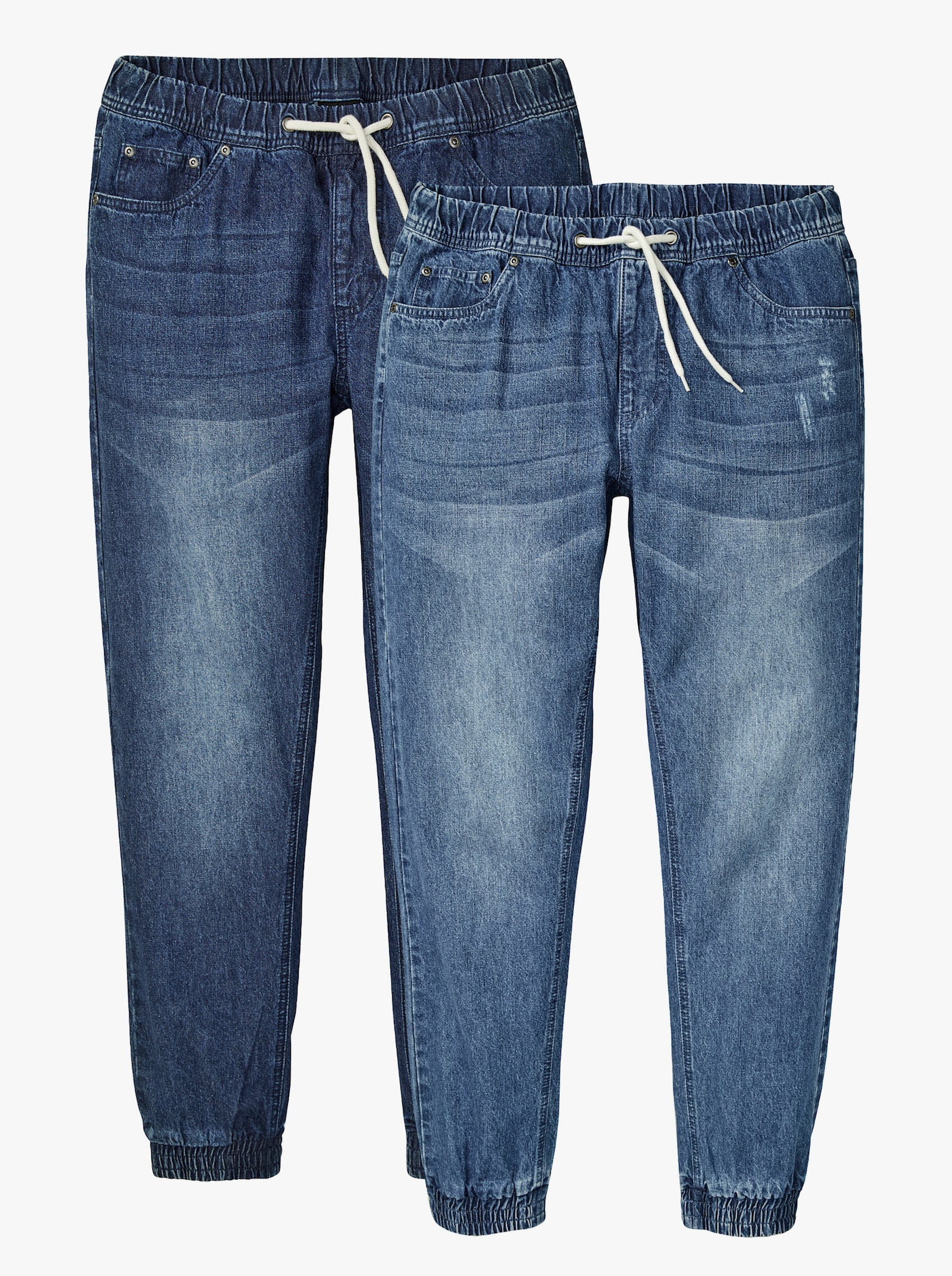 Catamaran Schlupfjeans im Doppelpack - blue-bleached + blue-stone-washed