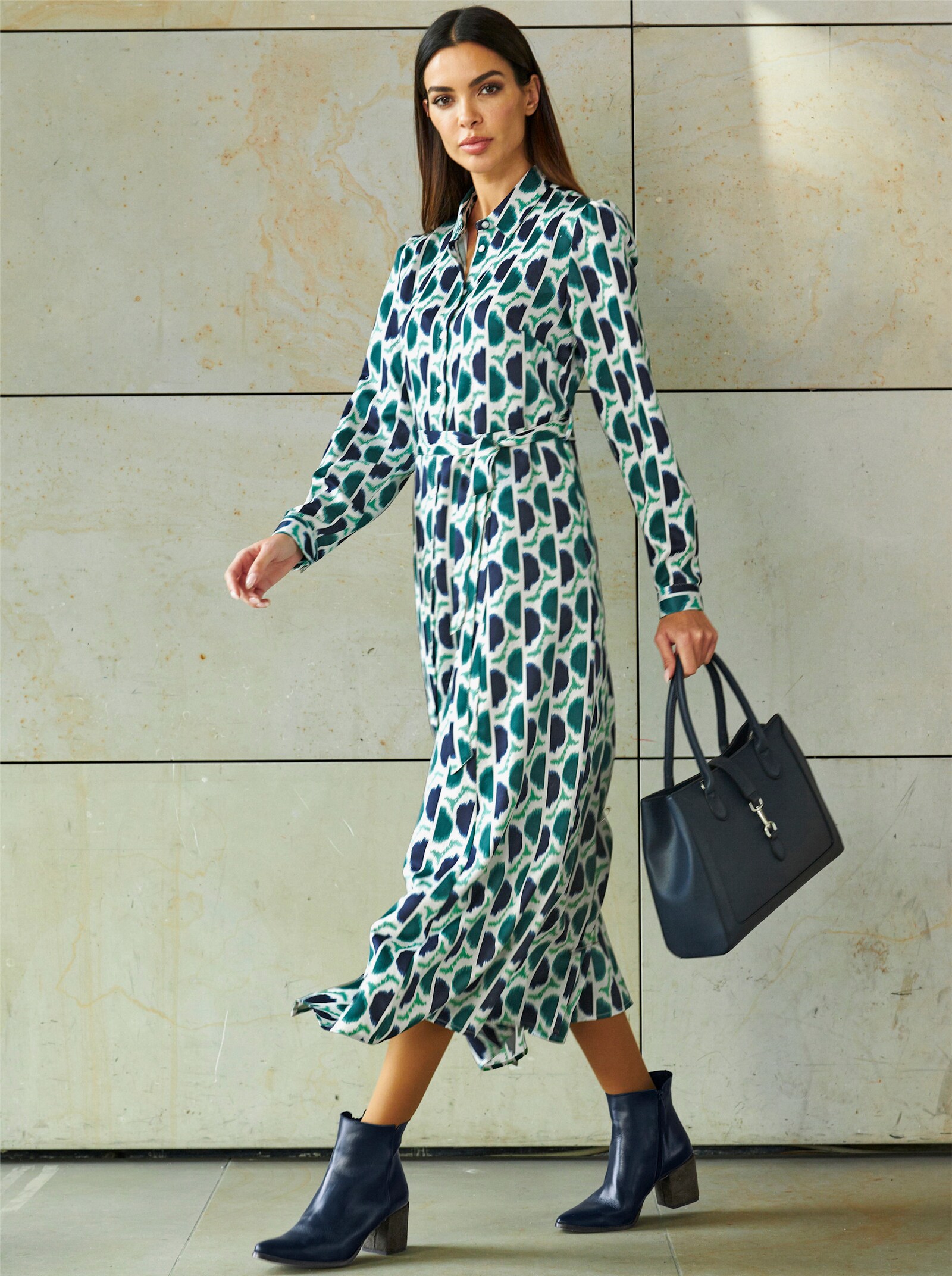 heine Bottines - marine-vert