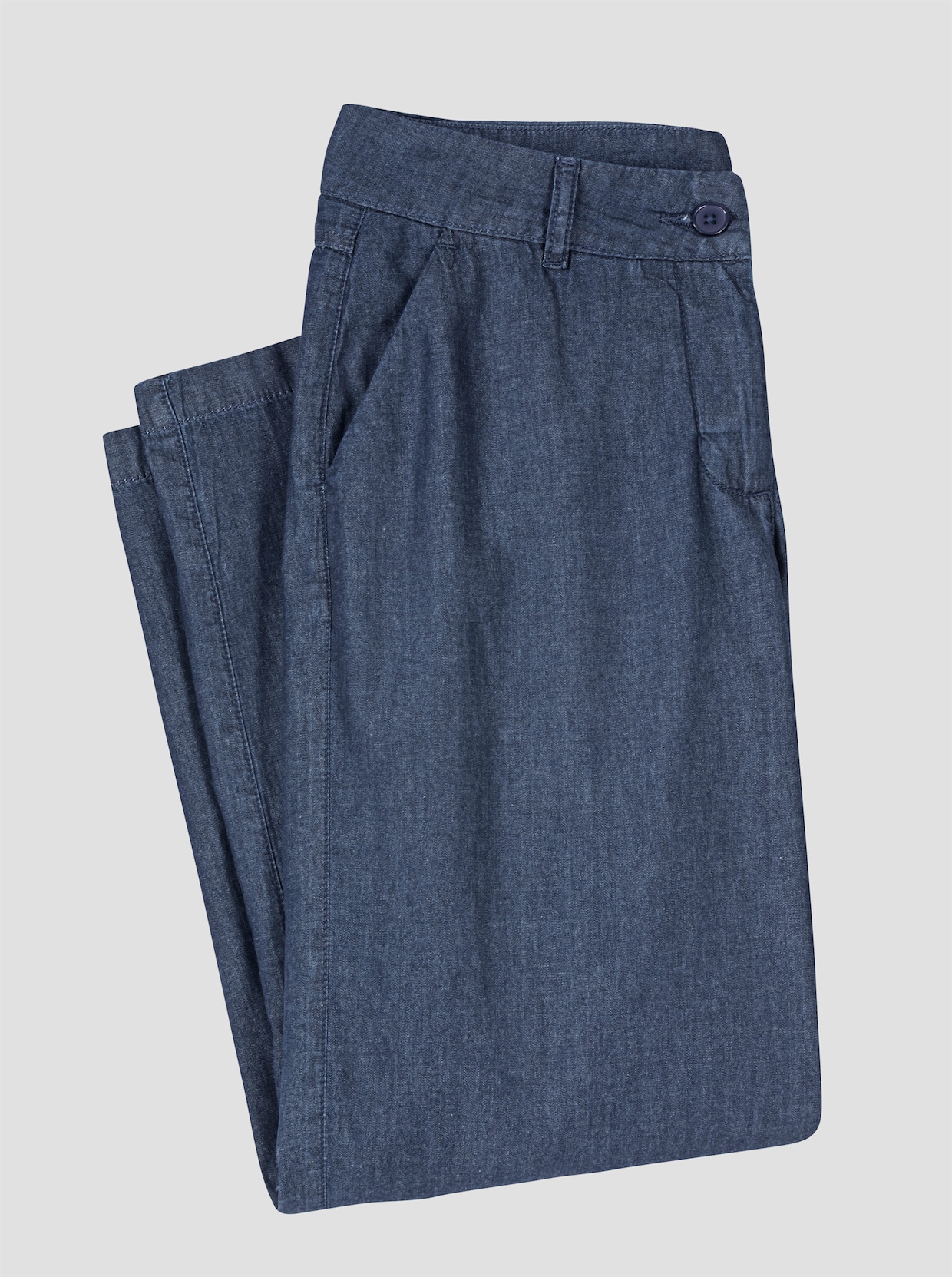 Culotte in Jeans-Qualität, Baumwolle - blue-stone-washed