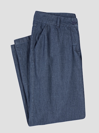 Culotte in Jeans-Qualität, Baumwolle - blue-stone-washed
