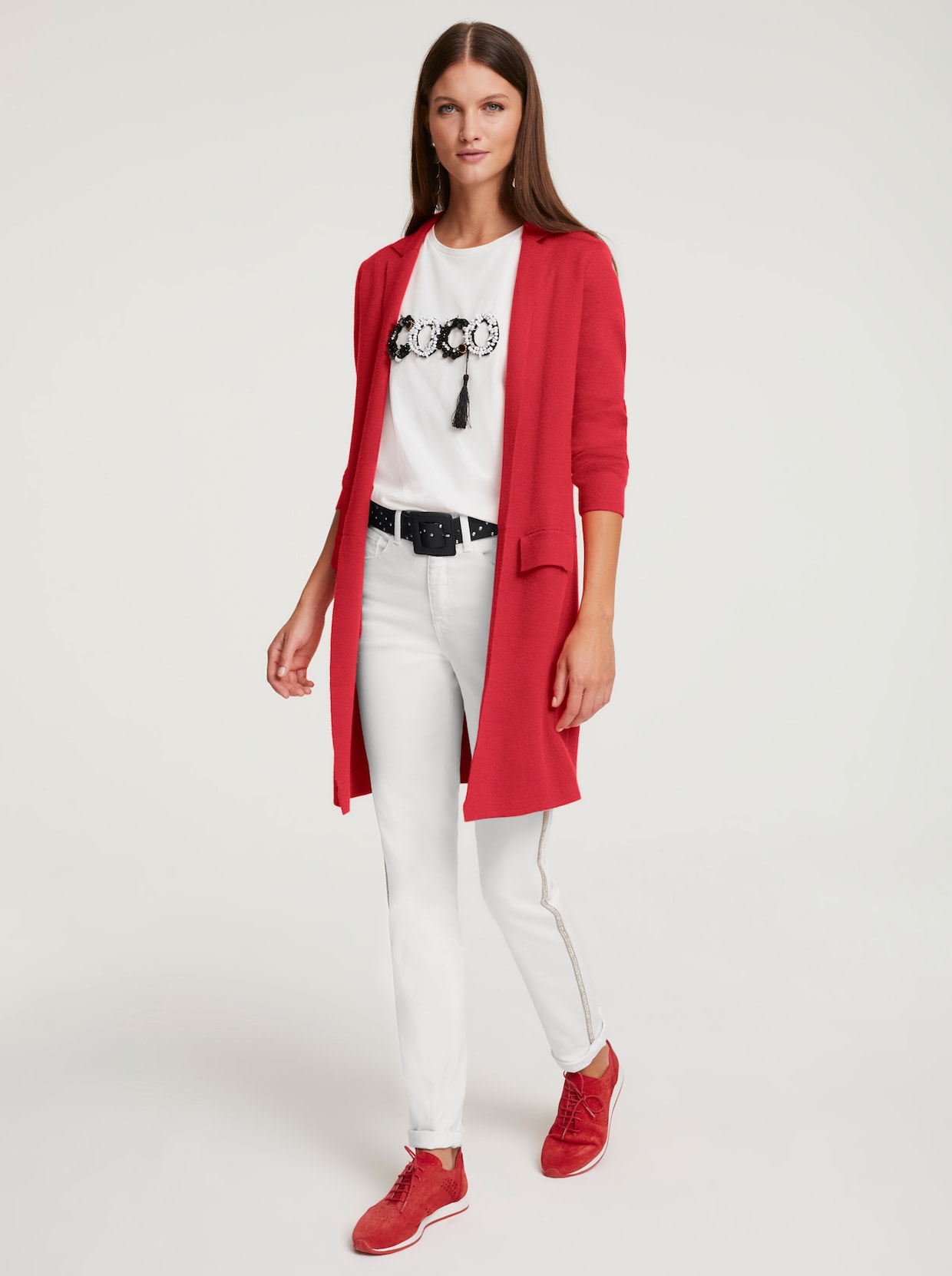 heine Manteau en tricot - rouge