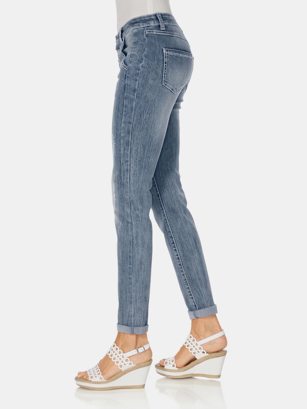 Linea Tesini Boyfriend Jeans - bleached