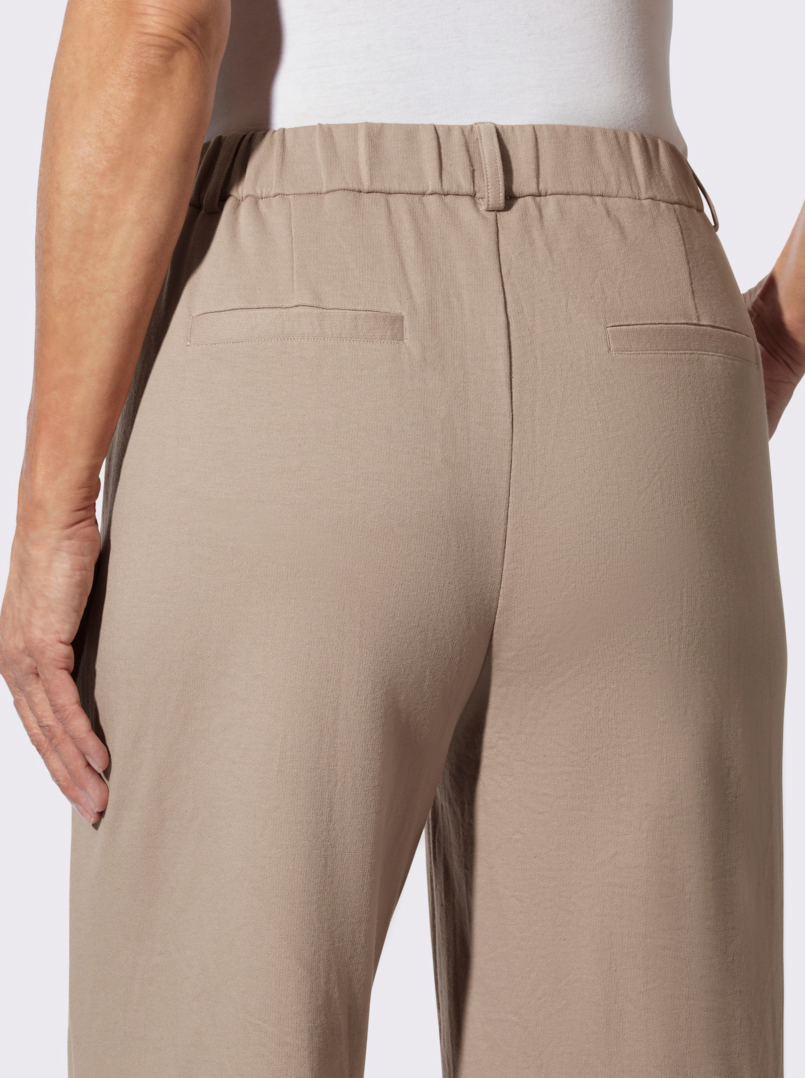 Sweathose in weiter Form - sesam