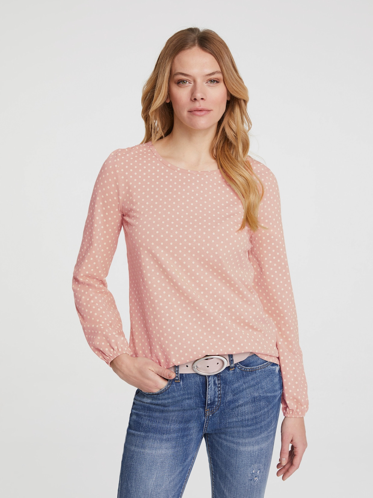 heine T-shirt manches longues - couleur poudre