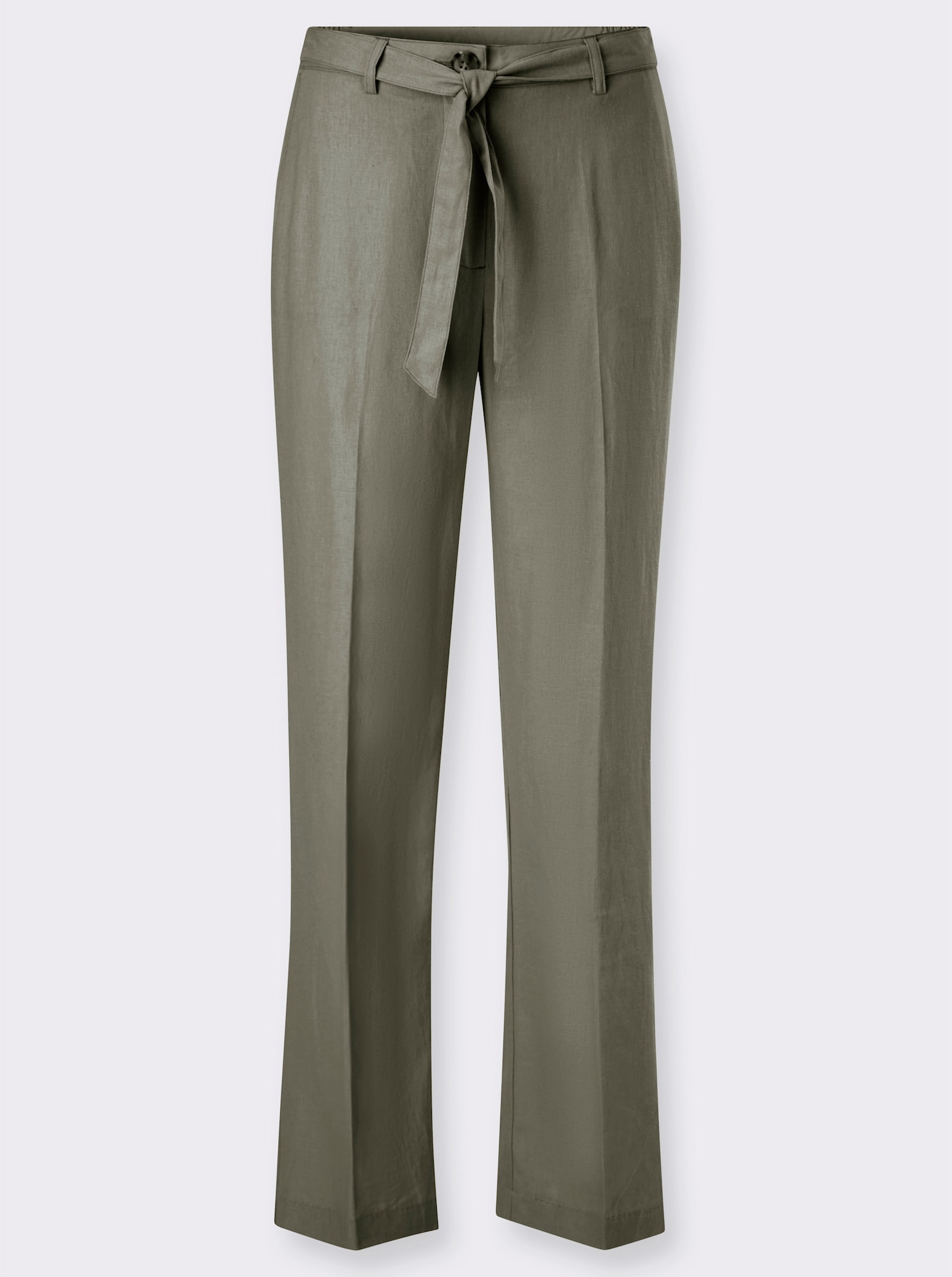 Hose mit abnehmbarem Bindegürtel - khaki