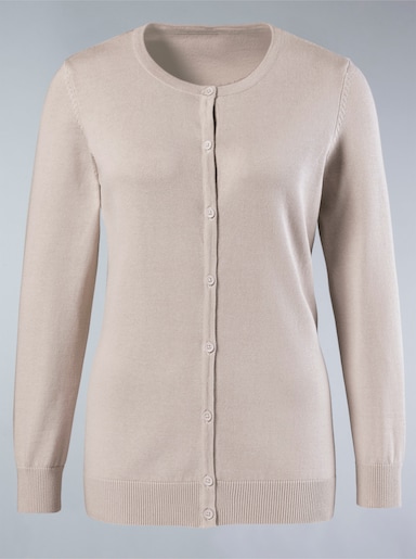 Strickjacke aus reiner Baumwolle - beige
