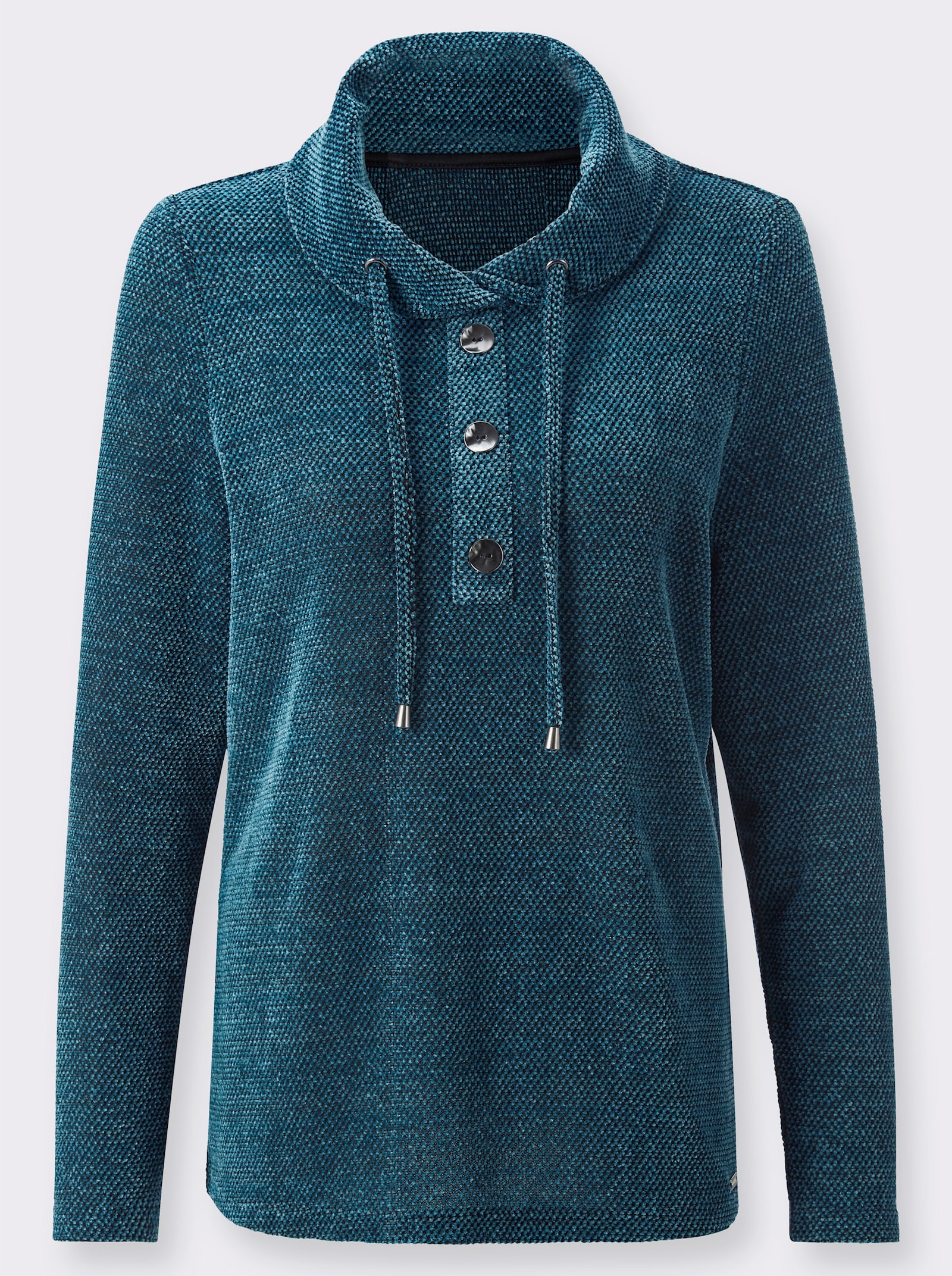 Langarm-Pullover in flauschig weicher Qualität - topas-meliert