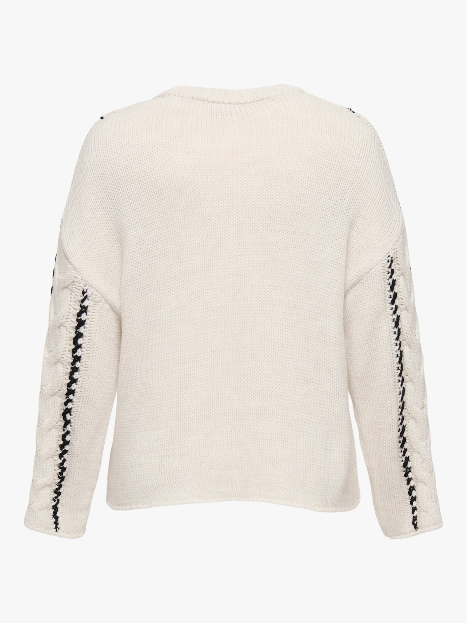 ONLY CARMAKOMA Rundhalspullover - birch detail:melange/black