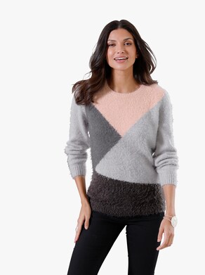 Pullover - antraciet/poudre gedessineerd