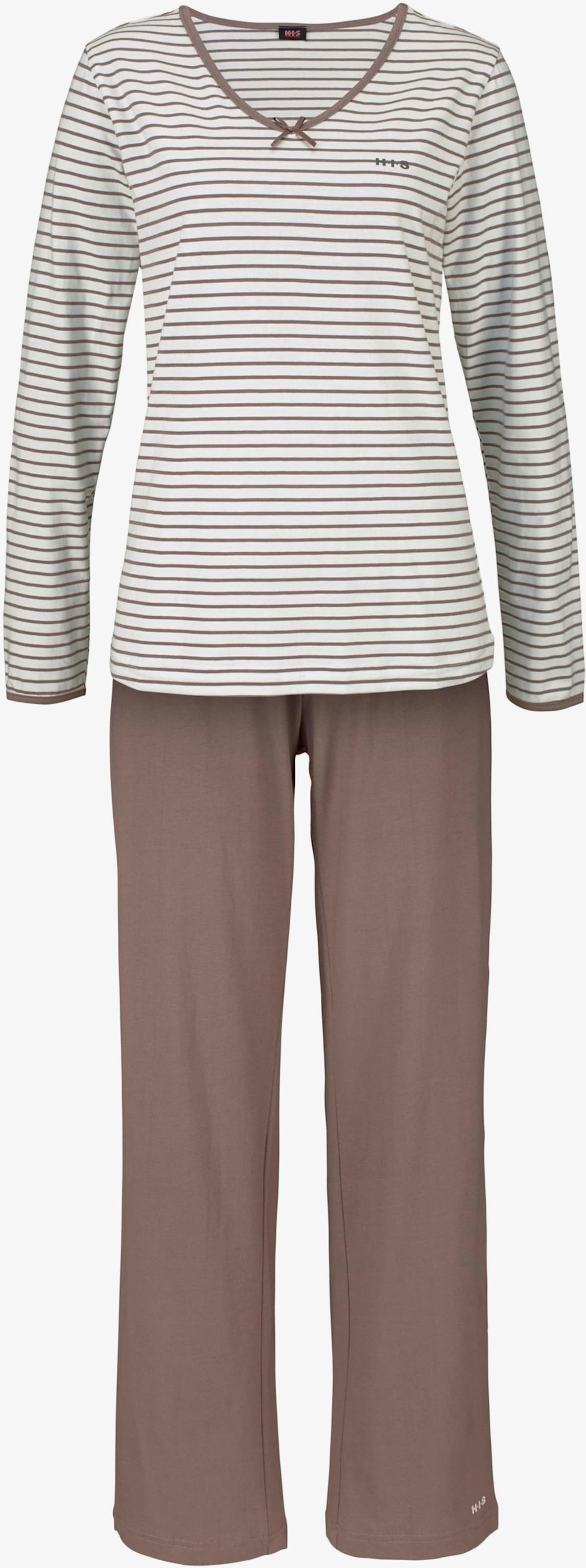 H.I.S Pyjama - creme-taupe
