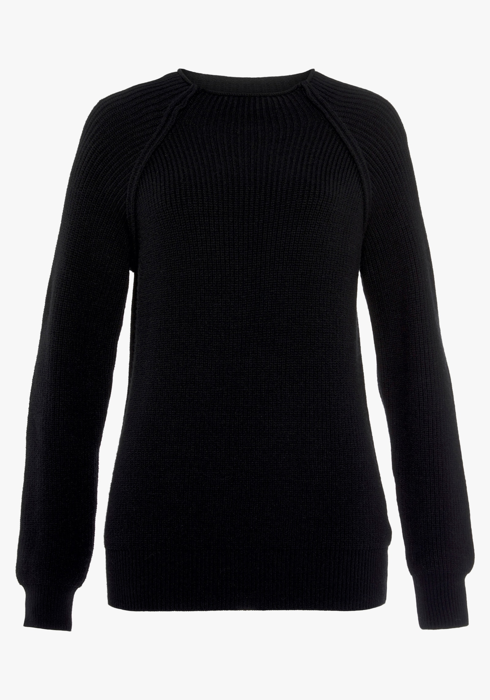 LASCANA Stehkragenpullover - schwarz