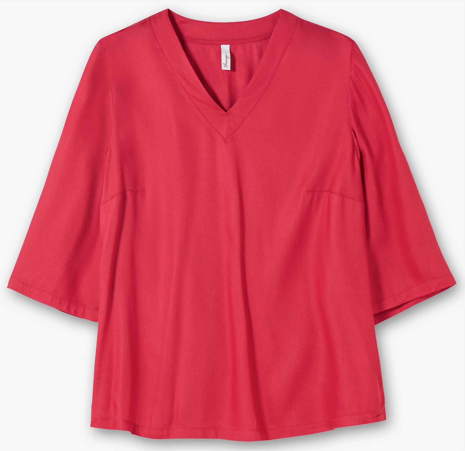 sheego Tunika mit V-Ausschnitt - magenta