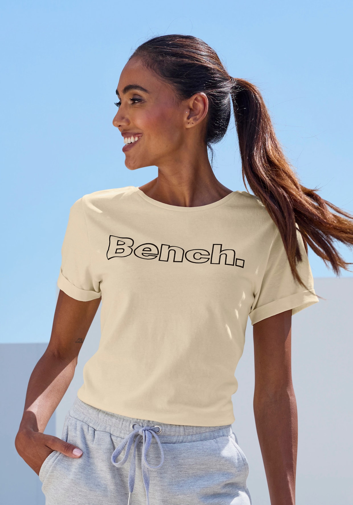 Bench. Loungewear T-Shirt - 1x vanille, 1x rosa