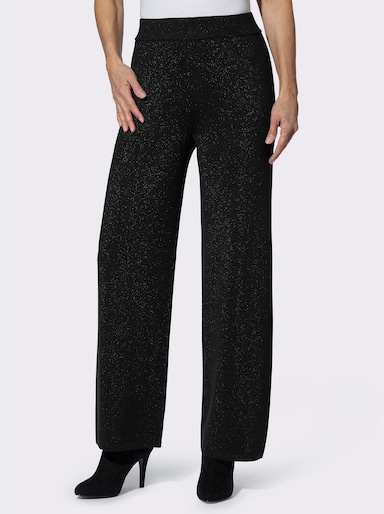 Strickhose mit Glanzgarn - schwarz