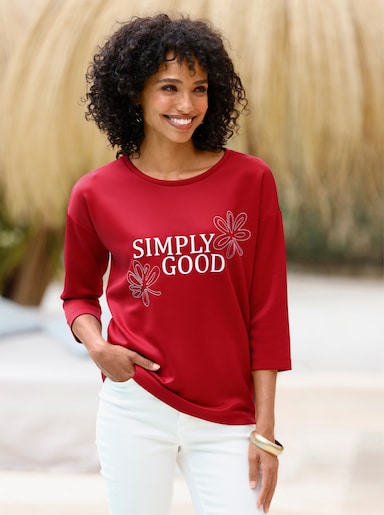 heine Sweatshirt mit Stickerei - rot