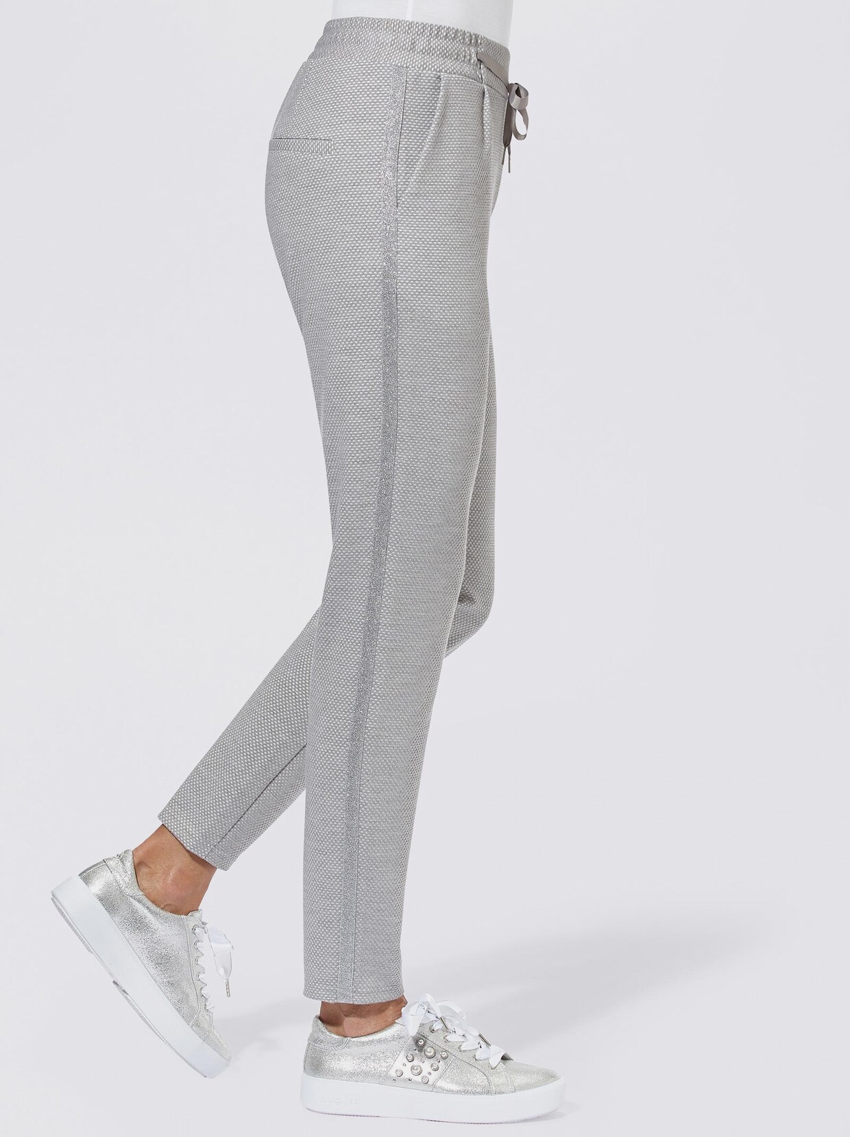 Joggingbroek - grijs gedessineerd