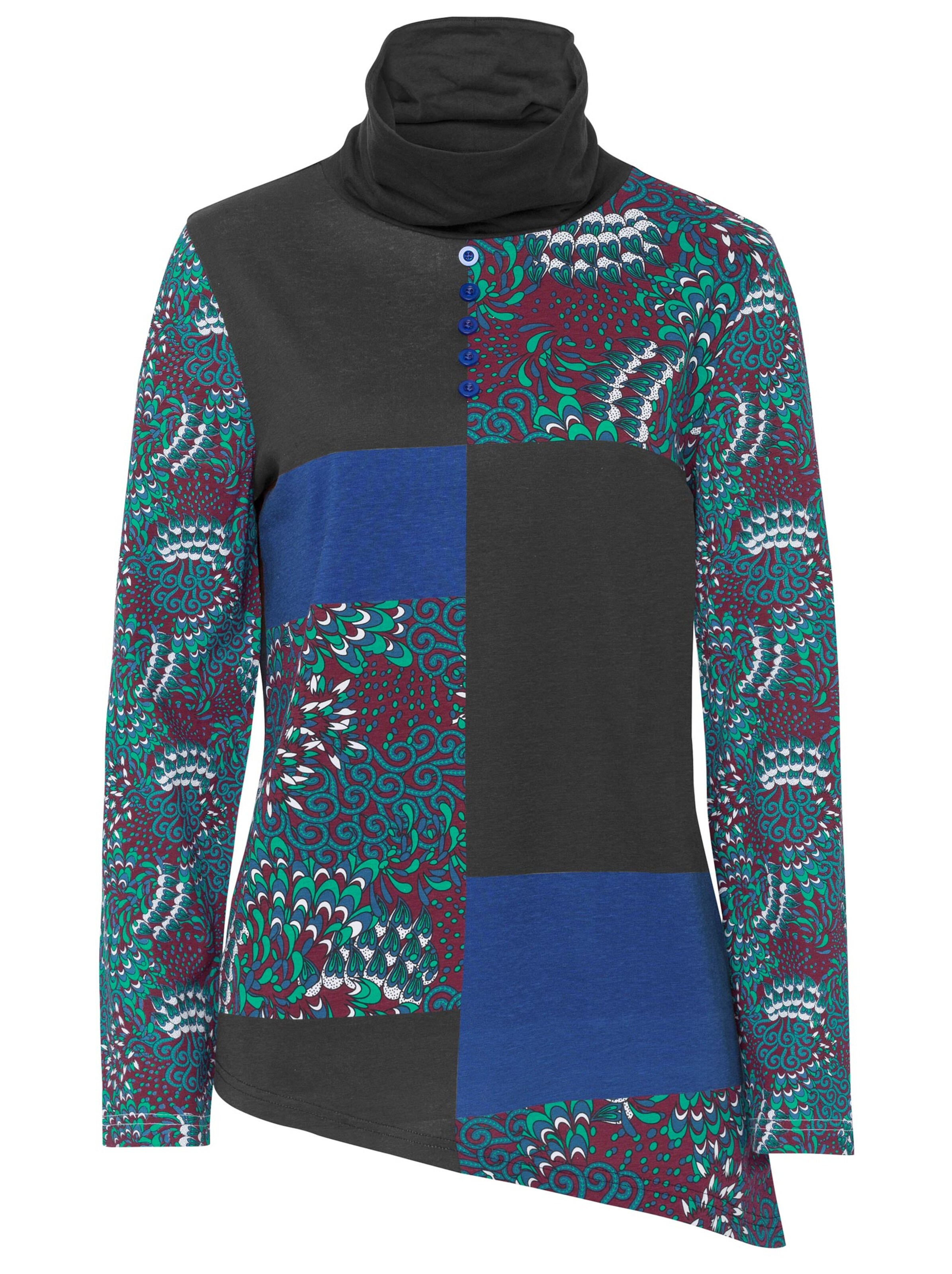 Shirt - rot-grün-gemustert