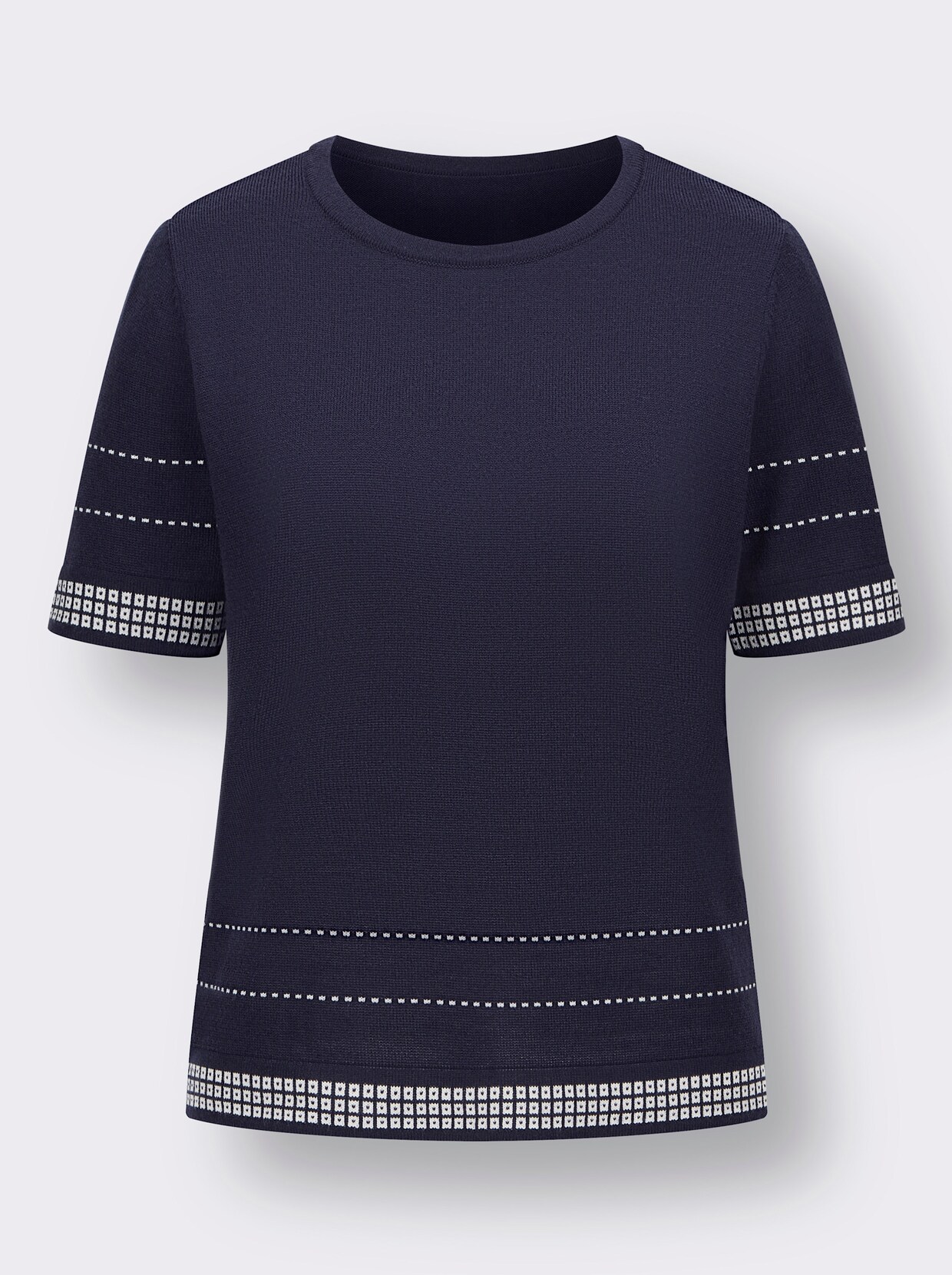 Pullover met korte mouwen - marine