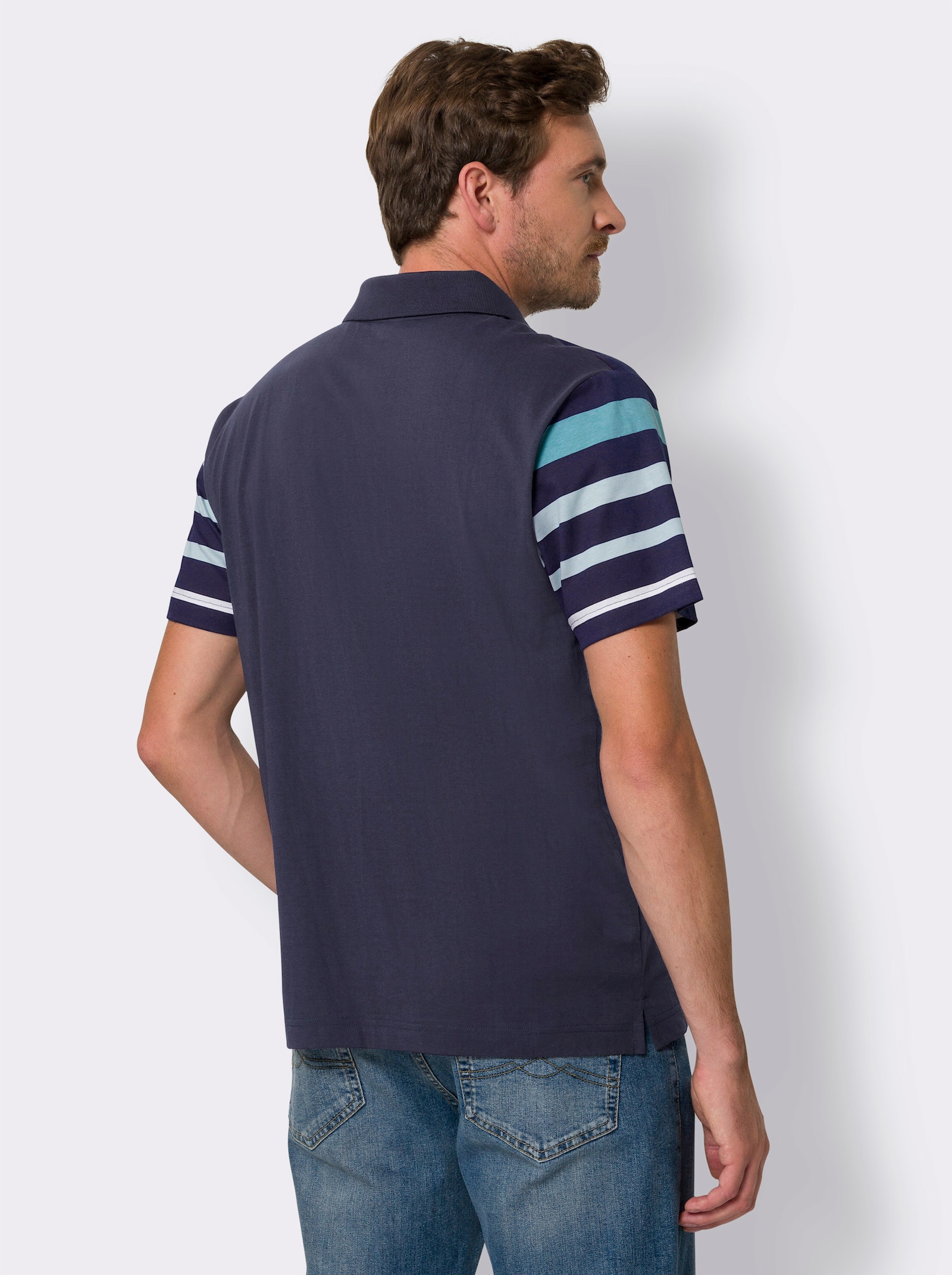 Polokošile s proužkovaným vzorem - námořnická modrá