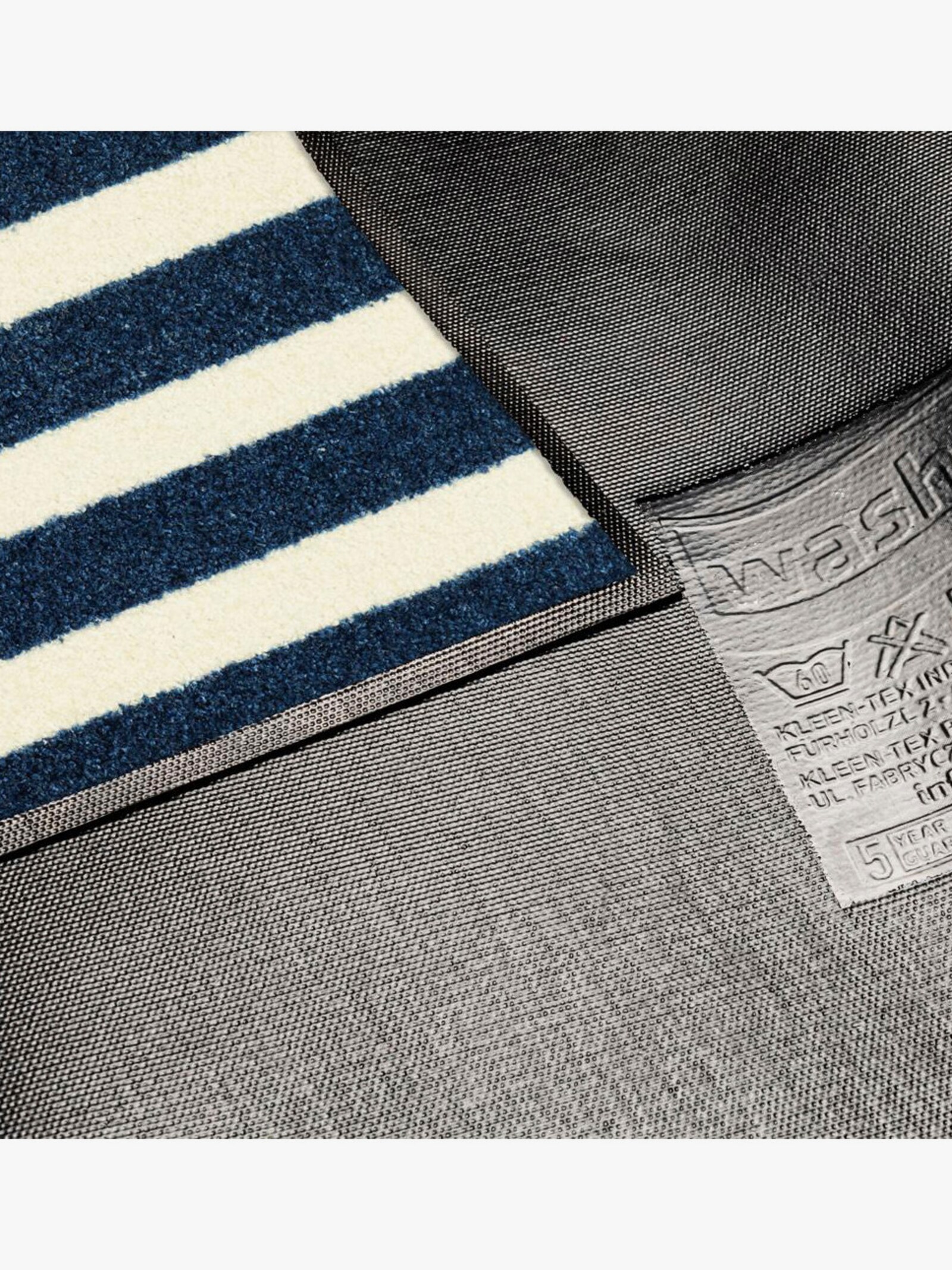 wash+dry by Kleen-Tex Fußmatte - blau-ecru